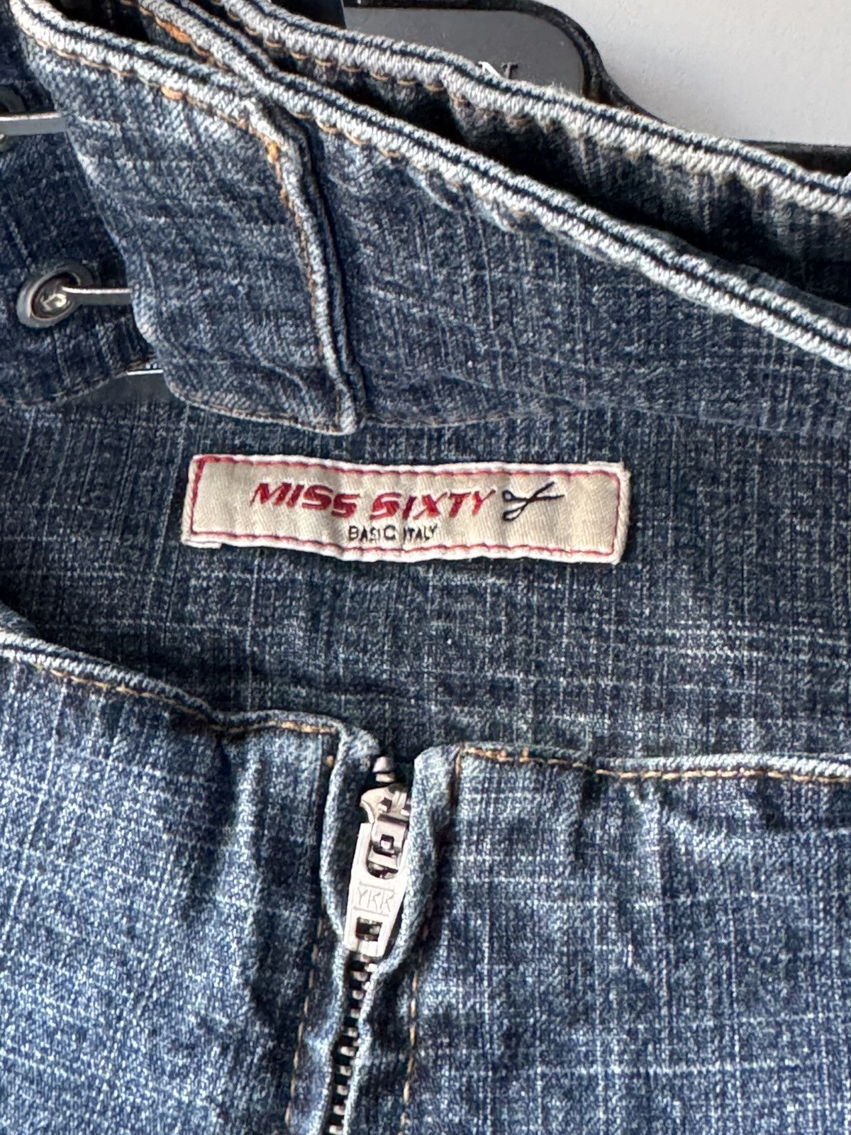 Japanese Brand 🚨Vintage Y2K Miss Sixty Flared Belt Pants Streetwear 90s Size 31" - 4 Thumbnail