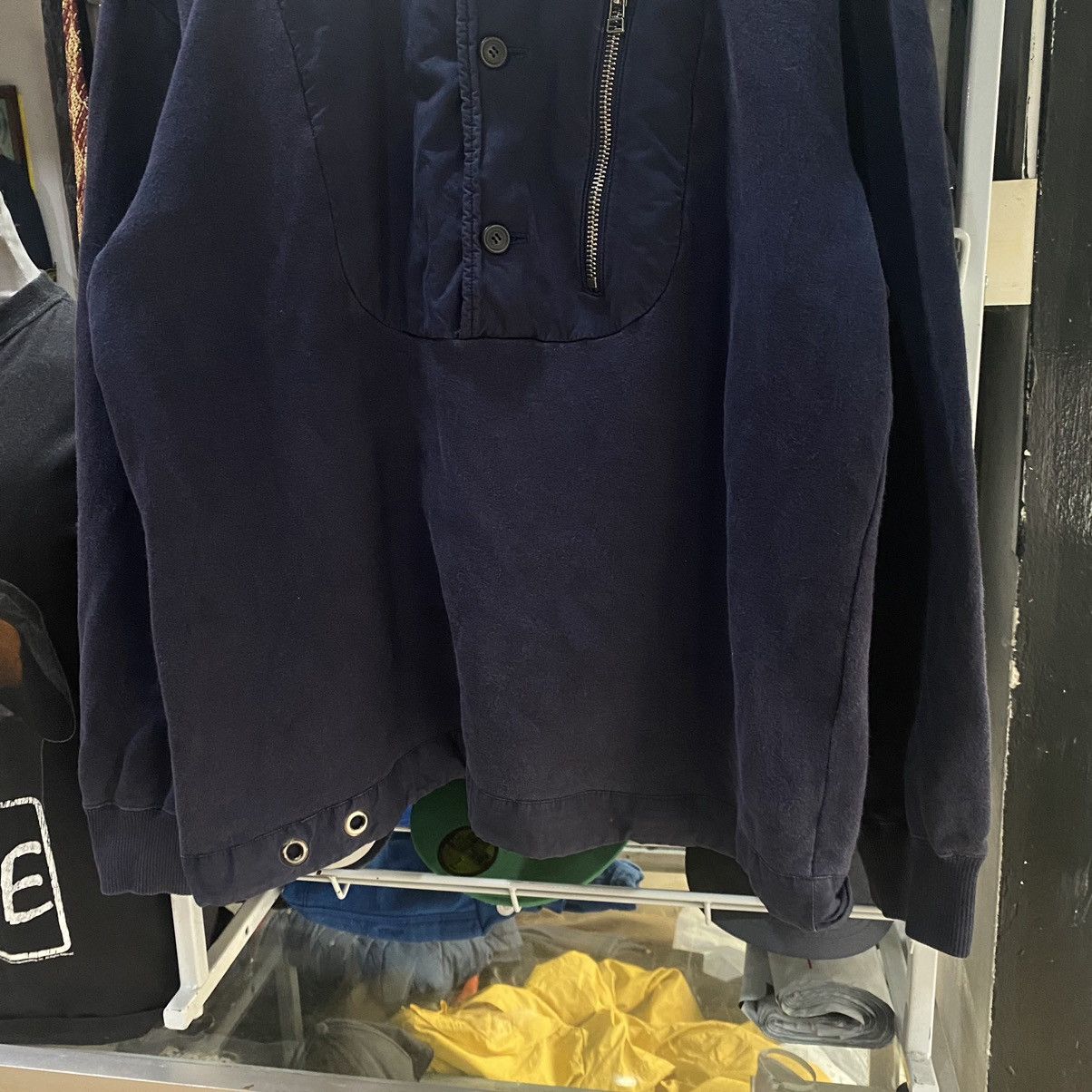 Issey Miyake × Vintage Vintage Issey Miyake Half Button Pocket Sweaters Size US L / EU 52-54 / 3 - 5 Thumbnail