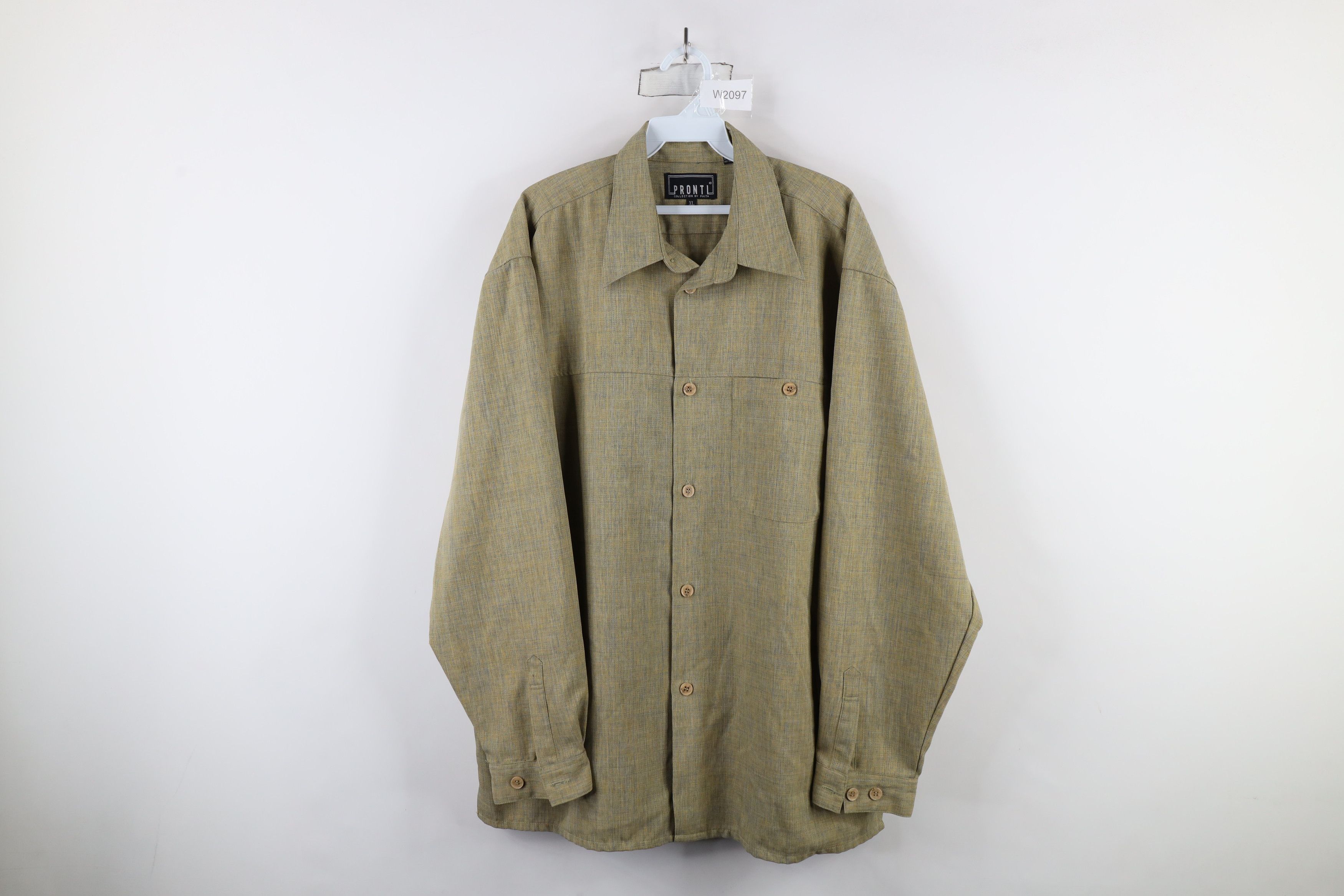 Vintage Vintage 90s Rockabilly Heavyweight Collared Button Shirt Size US XL / EU 56 / 4 - 1 Thumbnail