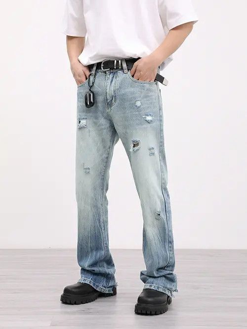 Jean Street 90s hiphop washed skateboard hip-hop jeans Size US 29 - 4 Thumbnail