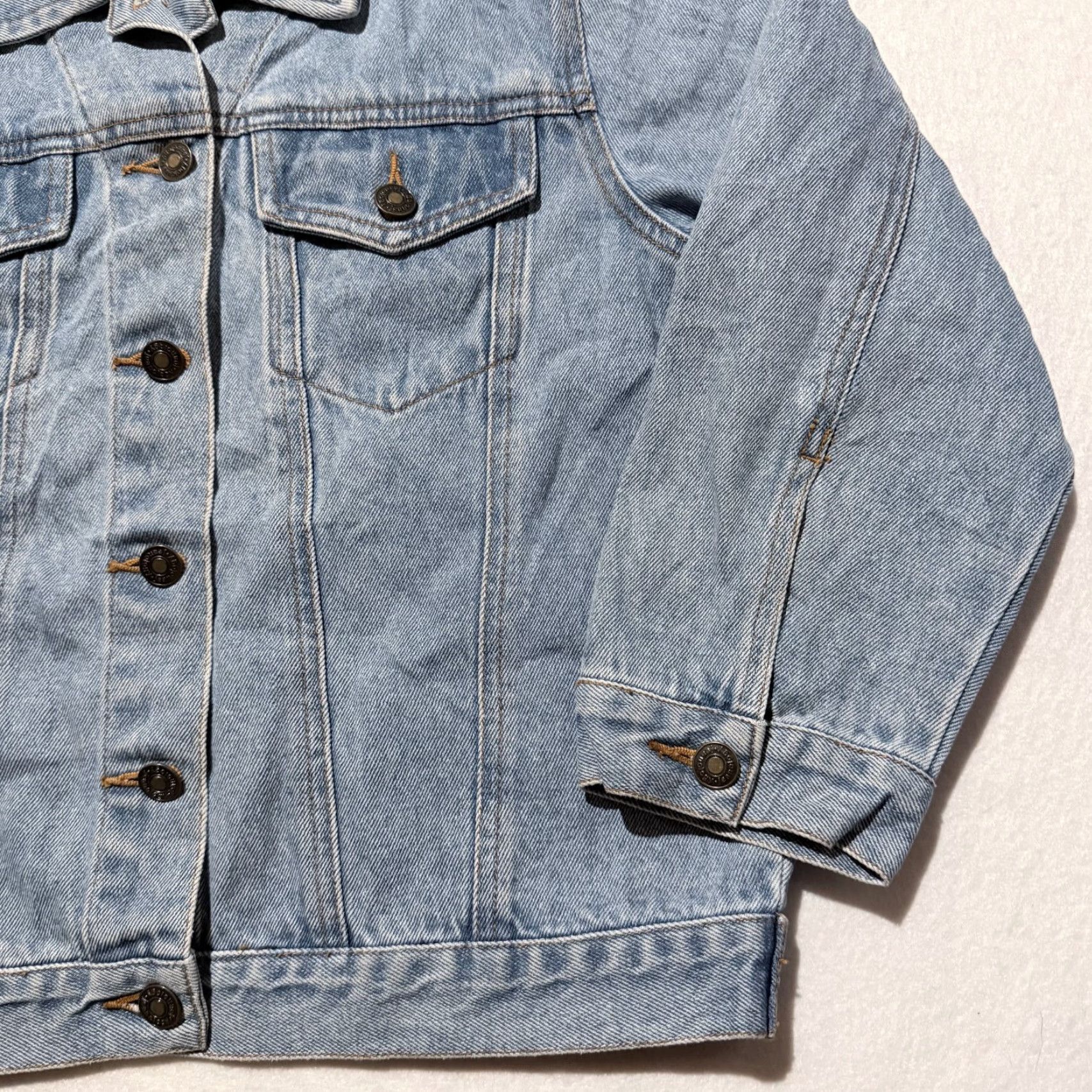 Vintage Vintage Newport News Jeanology Denim Trucker Jacket Blue Classic Women's Size 10 Size 32" / US 10 / IT 46 - 6 Thumbnail