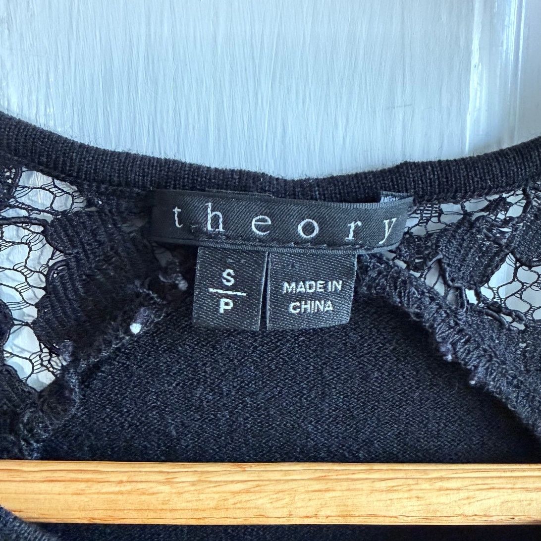 Theory Theory Jiya LC Evian Stretch Dress Black Lace Sleeves Small Size S / US 4 / IT 40 - 2 Thumbnail