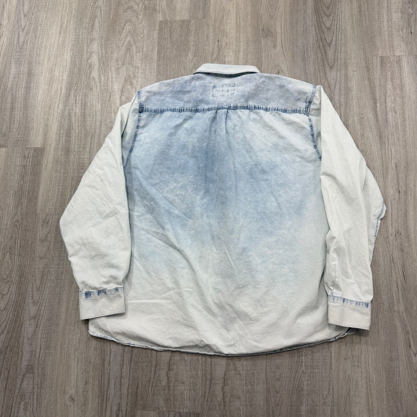 Vintage 32 Bar Blues Button Up Shirt Men's 2XL XXL Blue Chambray Size US XXL / EU 58 / 5 - 6 Thumbnail