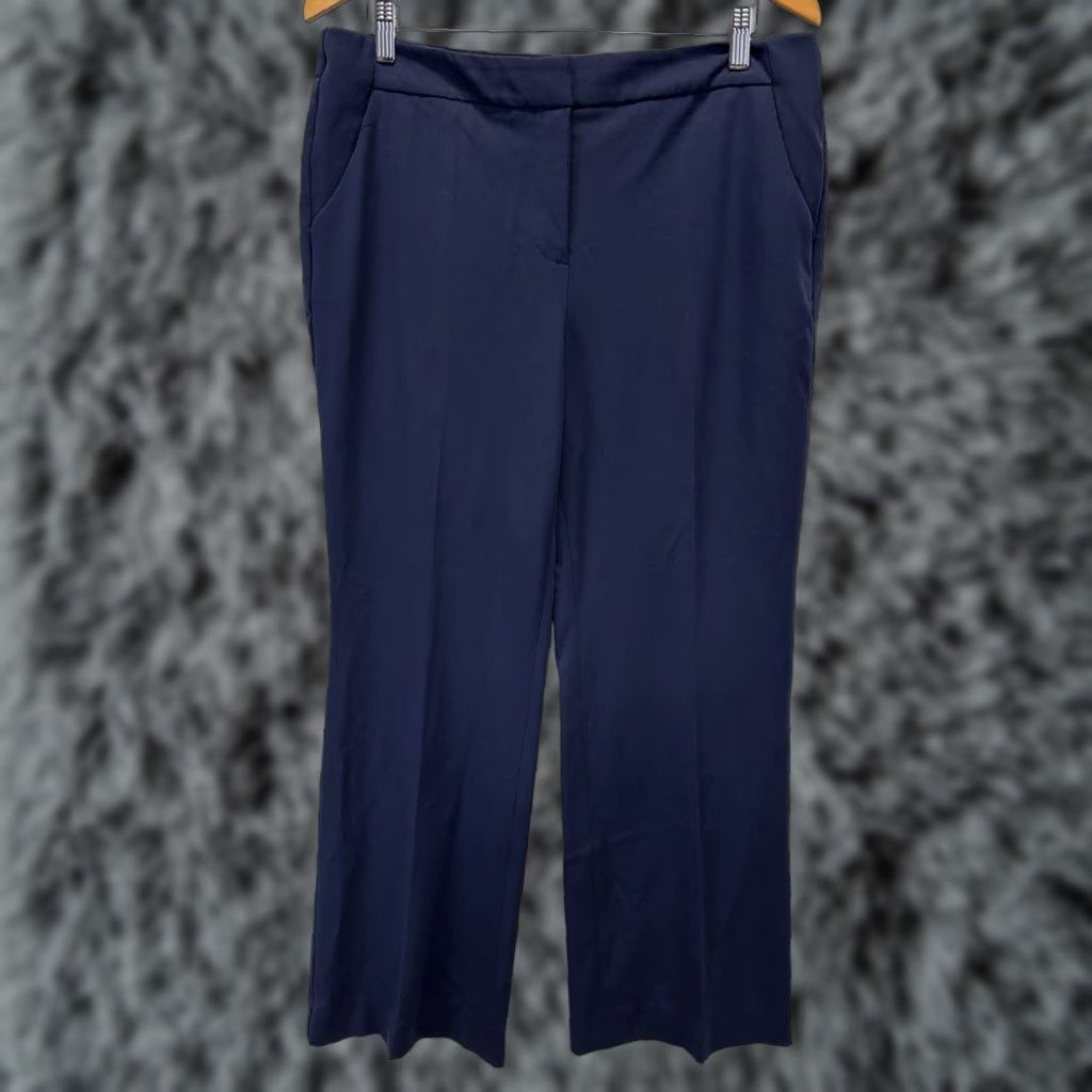 Vintage Chicos Knit Wide Leg Pants Sz 2 US 12 Women’s Navy Stretch Career Capsule Size 34" / US 12 / IT 48 - 1 Thumbnail