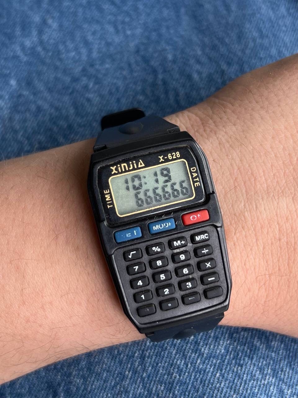 Vintage Japanese style futuristic Calculator Watch 90s