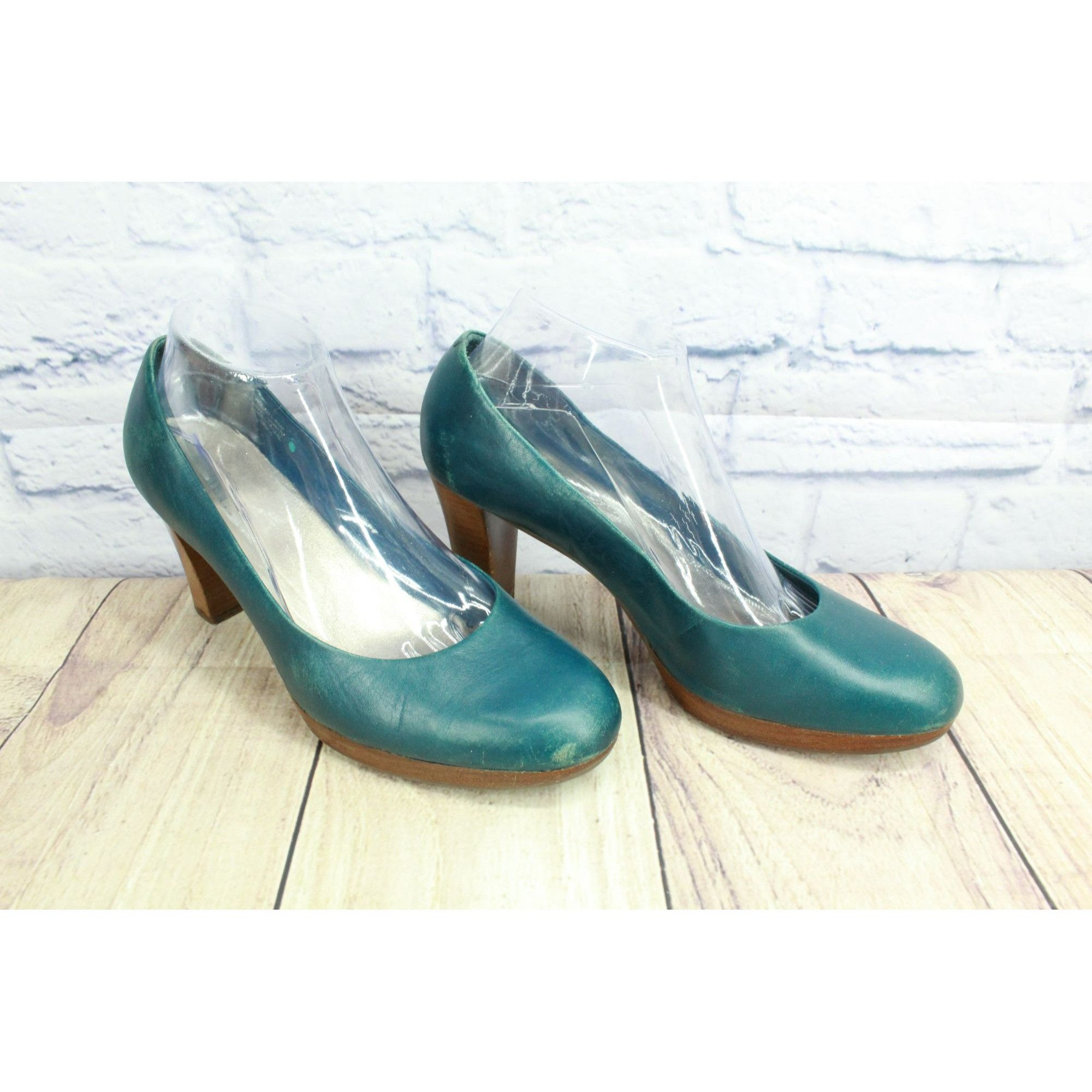 L.L. Bean × Leather LL Bean Women's Leather Casual Dress Pump Heel Shoes Size US 8.5 / IT 38.5 - 3 Thumbnail