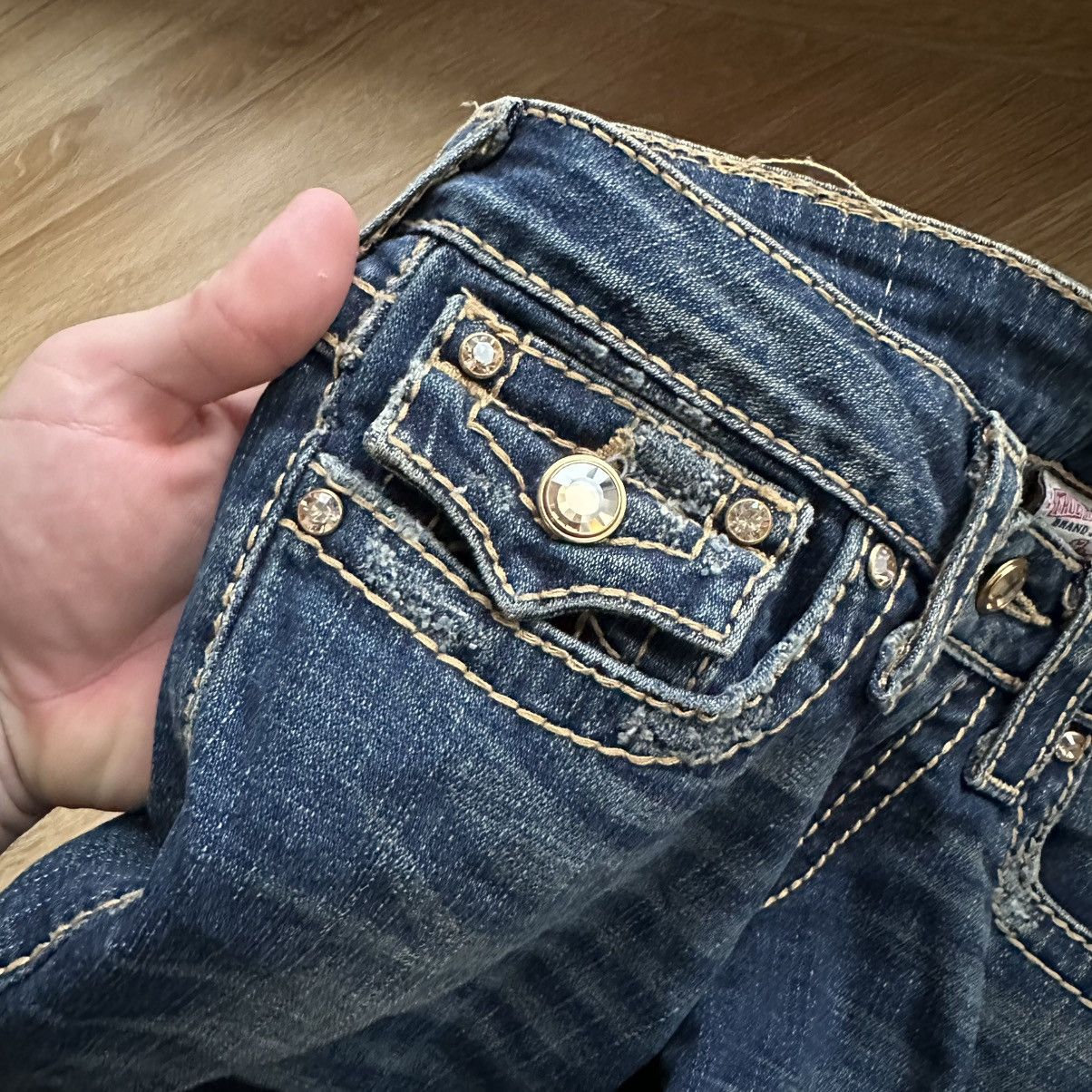 True Religion True Religion Swarowski Crystals Y2K Low Rise Skinny Jeans Size 27" / US 4 / IT 40 - 14 Thumbnail
