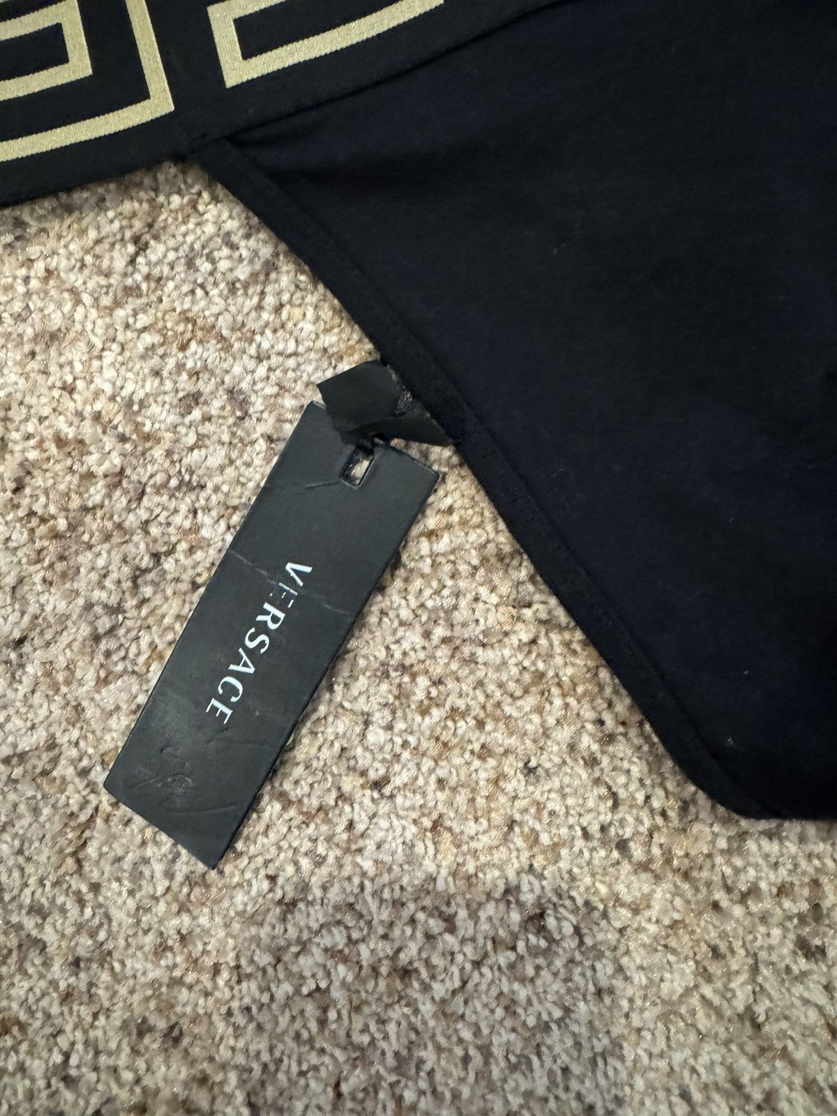Versace GRECA BORDER THONG BLACK SIZE 3 Size 26" / US 2 / IT 38 - 1 Thumbnail