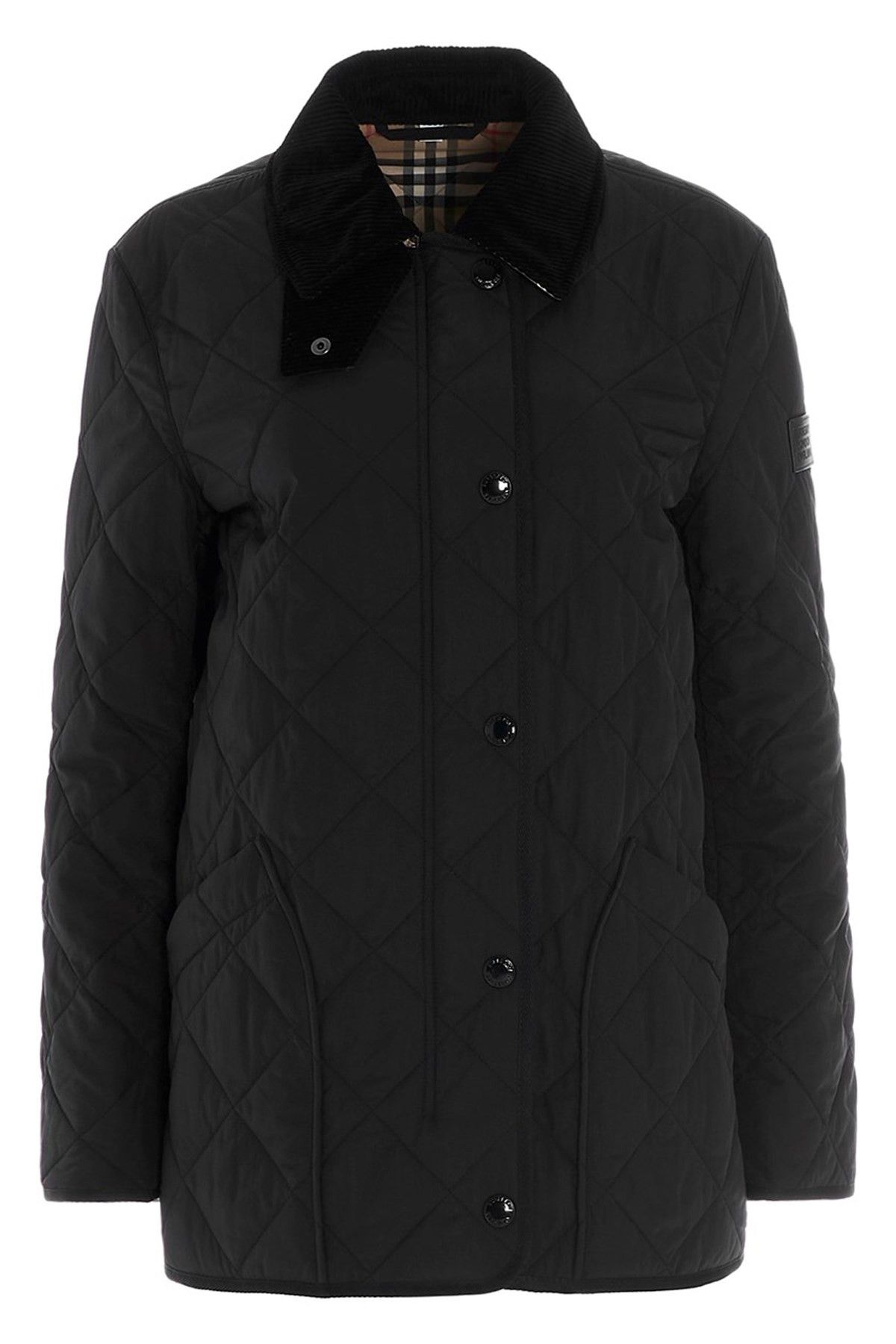 image of Burberry Quilted Jacket 'cotswold' in Black, Women's (Size XS)