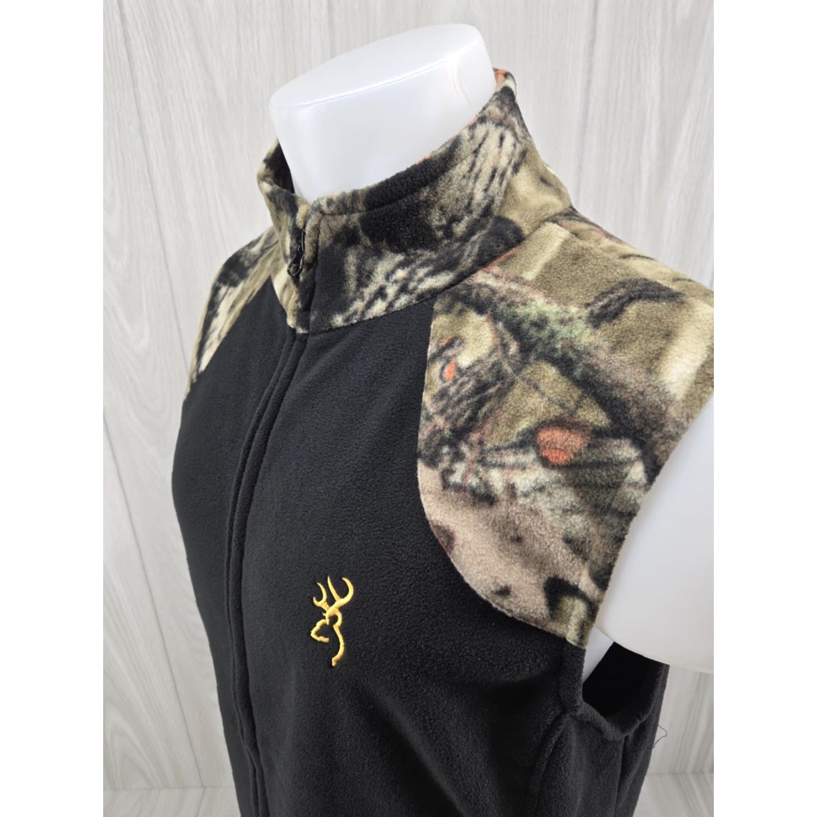 Vintage Browning Fleece Vest Men’s Medium Outdoors Hunting Black Camo Vest Mens Size US M / EU 48-50 / 2 - 5 Thumbnail