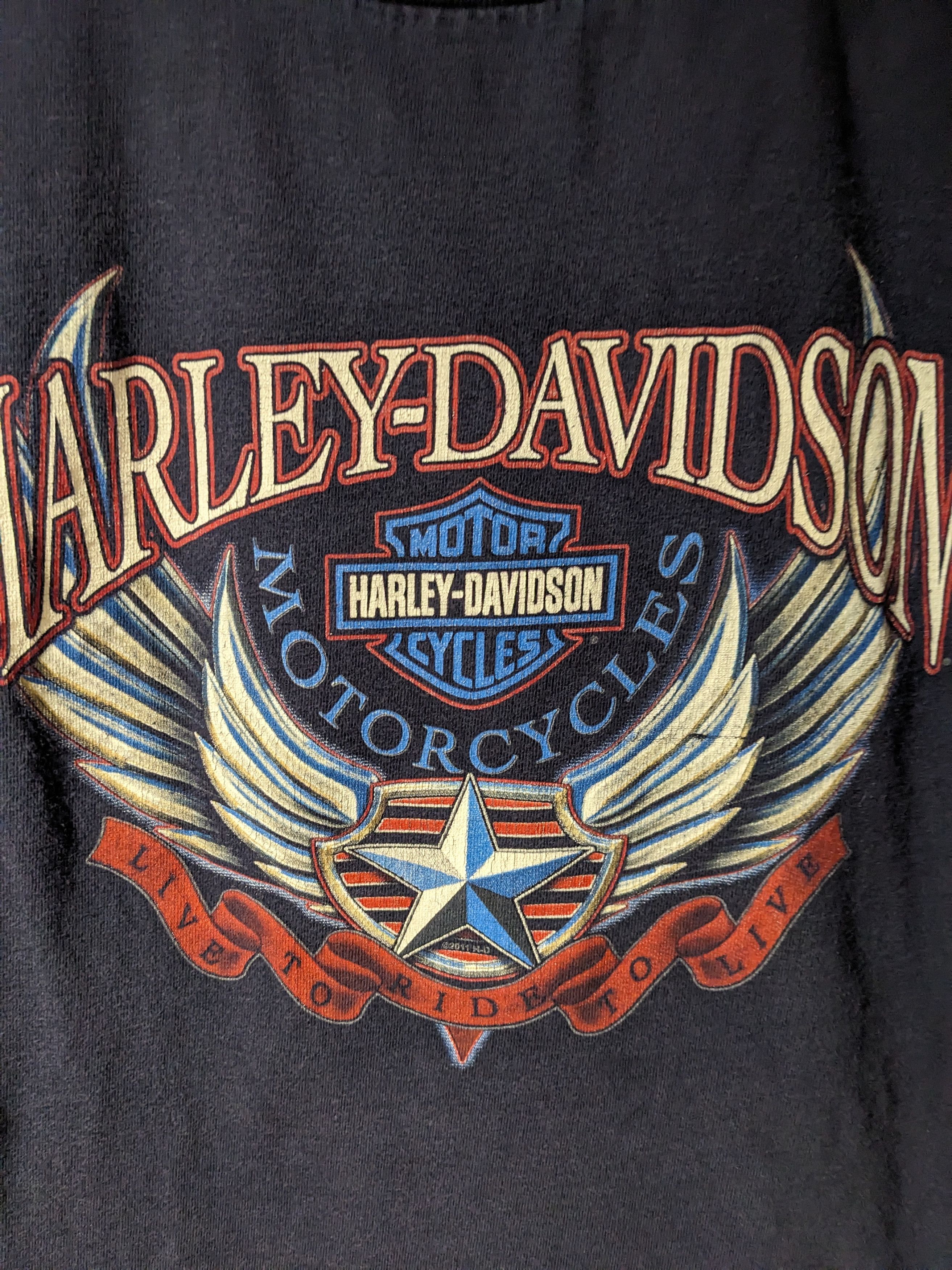Harley Davidson × Vintage Vintage 2011 Harley Davidson Motorcycle Washington T-Shirt Size US L / EU 52-54 / 3 - 5 Thumbnail