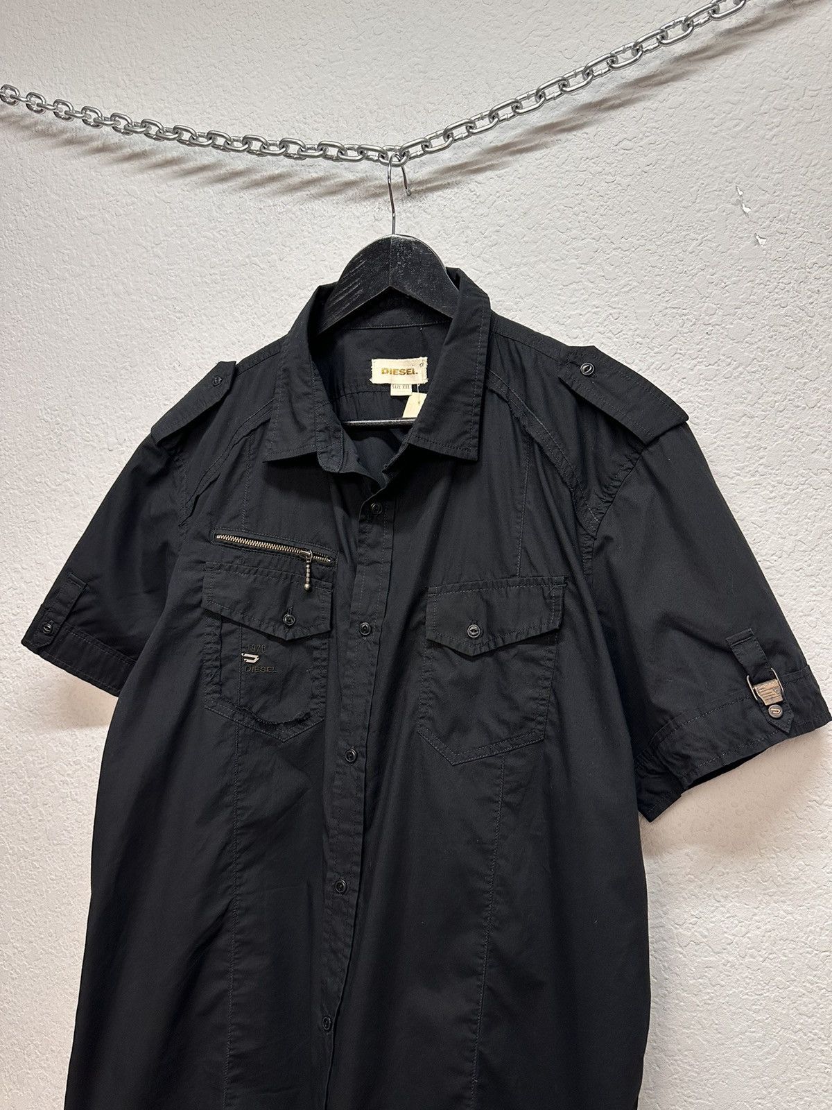 Diesel Vintage Metal Diesel Shirt Black Faded Junya Watanabe Y2K Size US L / EU 52-54 / 3 - 4 Thumbnail