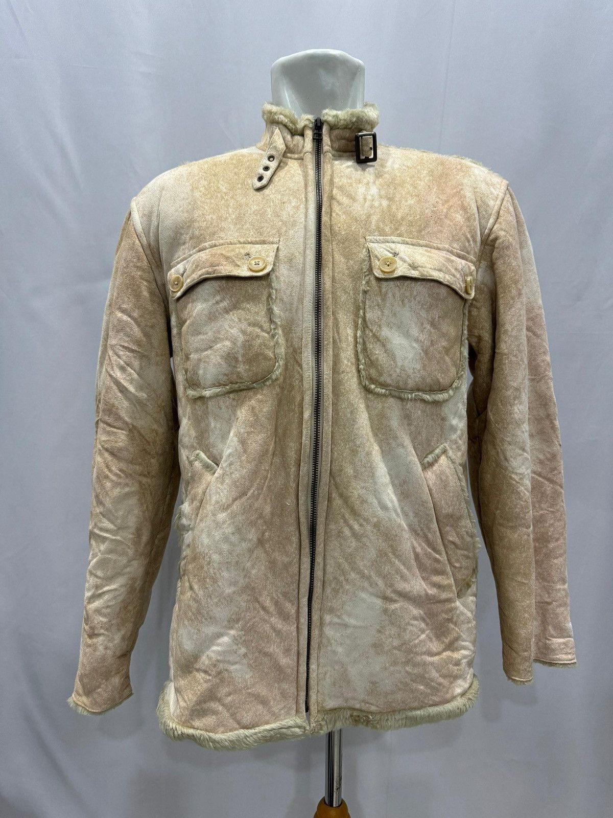 Kansai Yamamoto × Seditionaries × Yohji Yamamoto Kansai Jeans by Kansai Yamamoto Shearling Suede Jacket Size US M / EU 48-50 / 2 - 3 Thumbnail