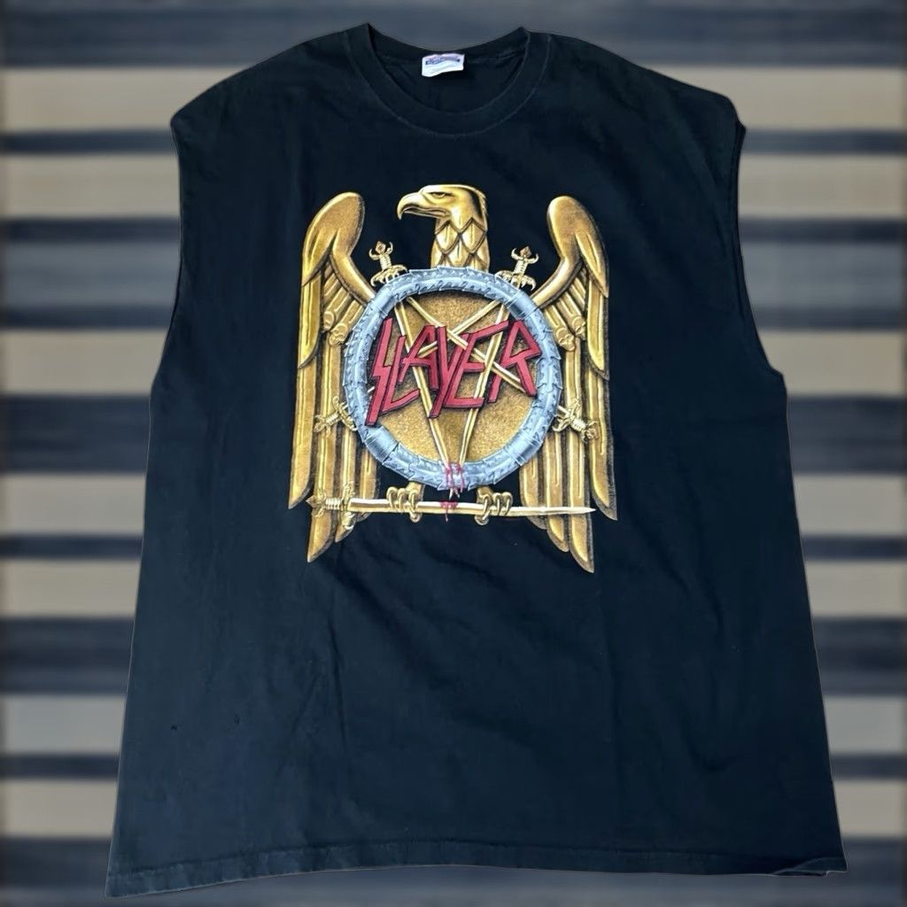 VINTAGE Slayer 2004 Tour Shirt XL Black Cotton Metal Mens