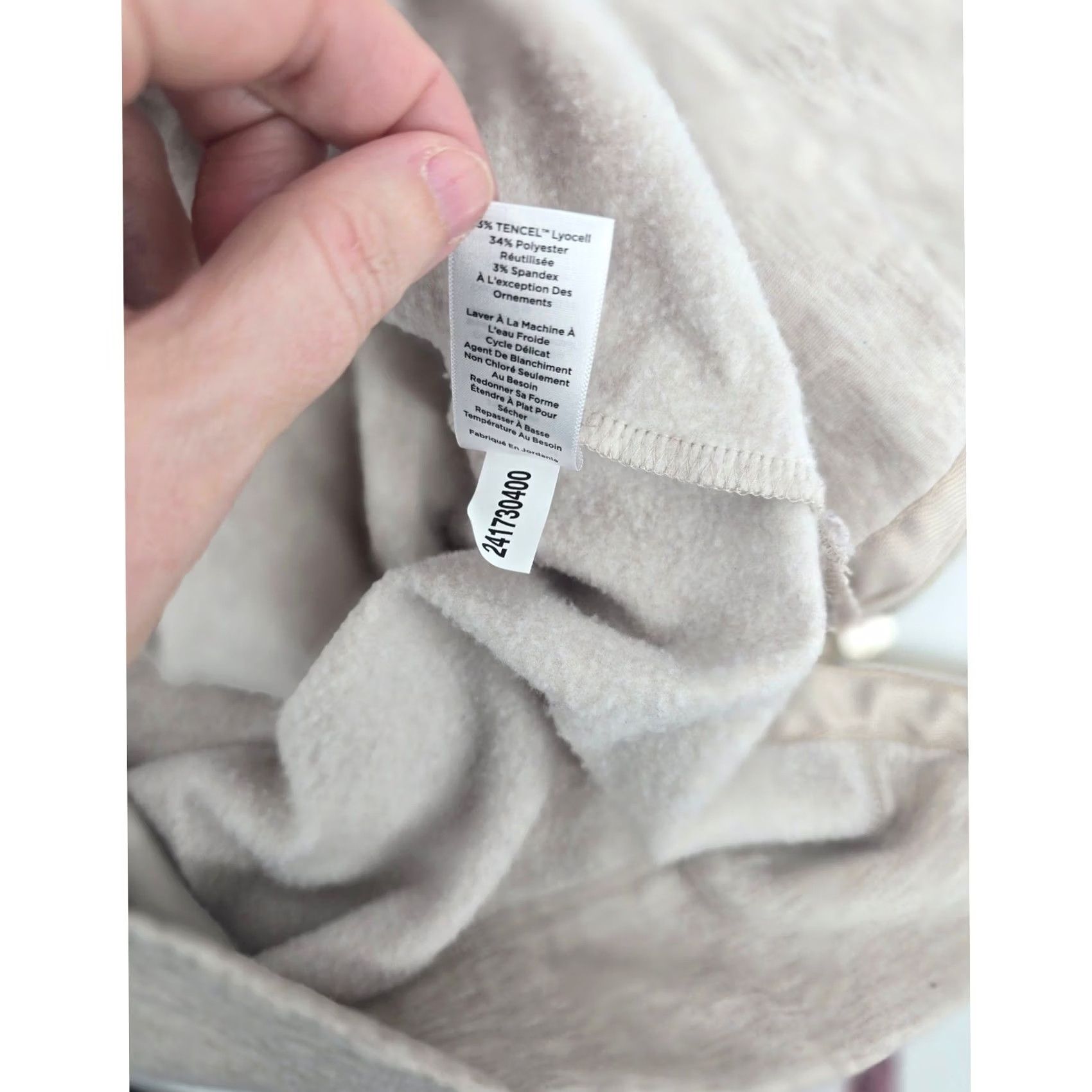 Vintage Haven Well Within Sweatshirt Womens M Beige Mock Neck Side Zip Tencel Pullover Size M / US 6-8 / IT 42-44 - 6 Thumbnail