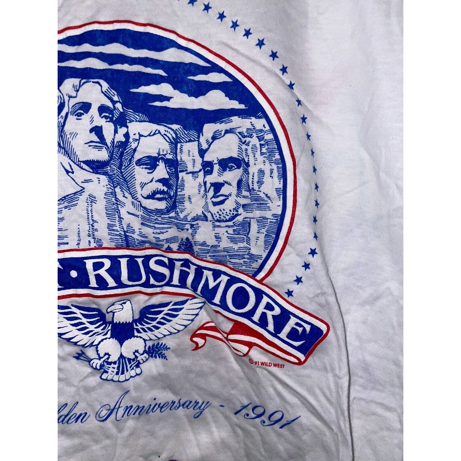 Jerzees 90s Test print Mount Rushmore Grand Teton Highlands Shirt M Size US M / EU 48-50 / 2 - 3 Thumbnail