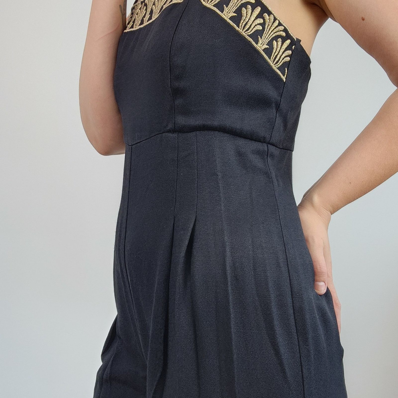 Other Gold Detail Jumpsuit 80s 90s Jessica Howard 10 Large Size 32" / US 10 / IT 46 - 3 Thumbnail