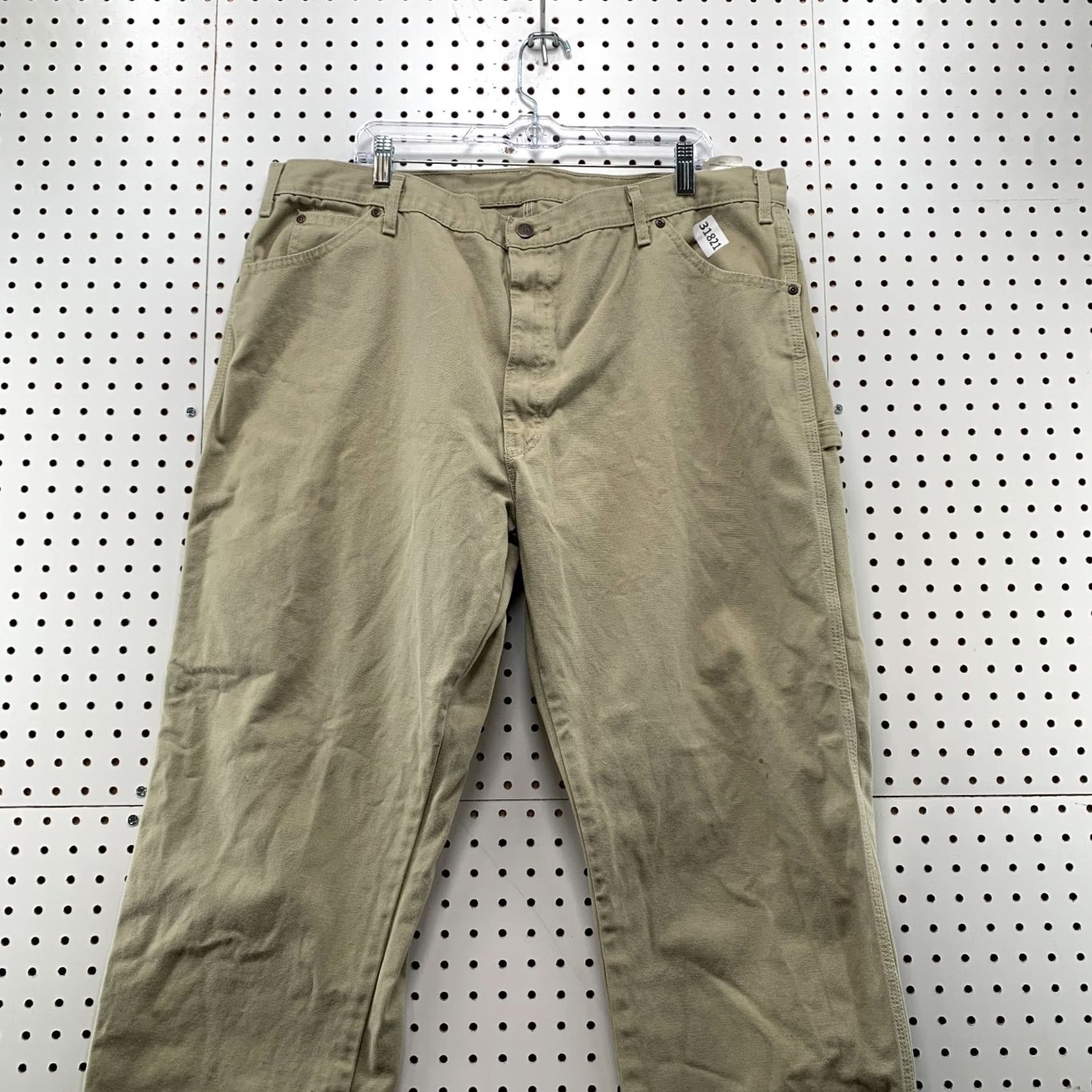 Dickies VINTAGE Dickies Carpenter Pants Mens 41X30 Beige Canvas Workwear Size US 42 / EU 58 - 3 Thumbnail