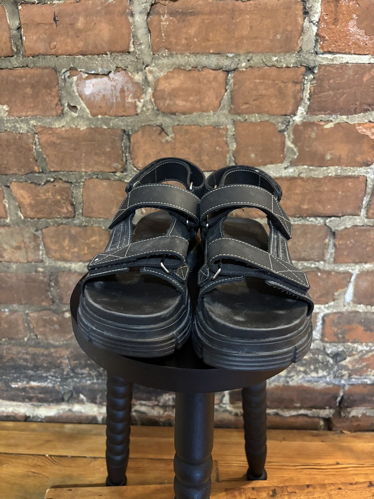 Ganni Ganni Black Recycled Rubber Sandals Size US 6 / IT 36 - 4 Thumbnail