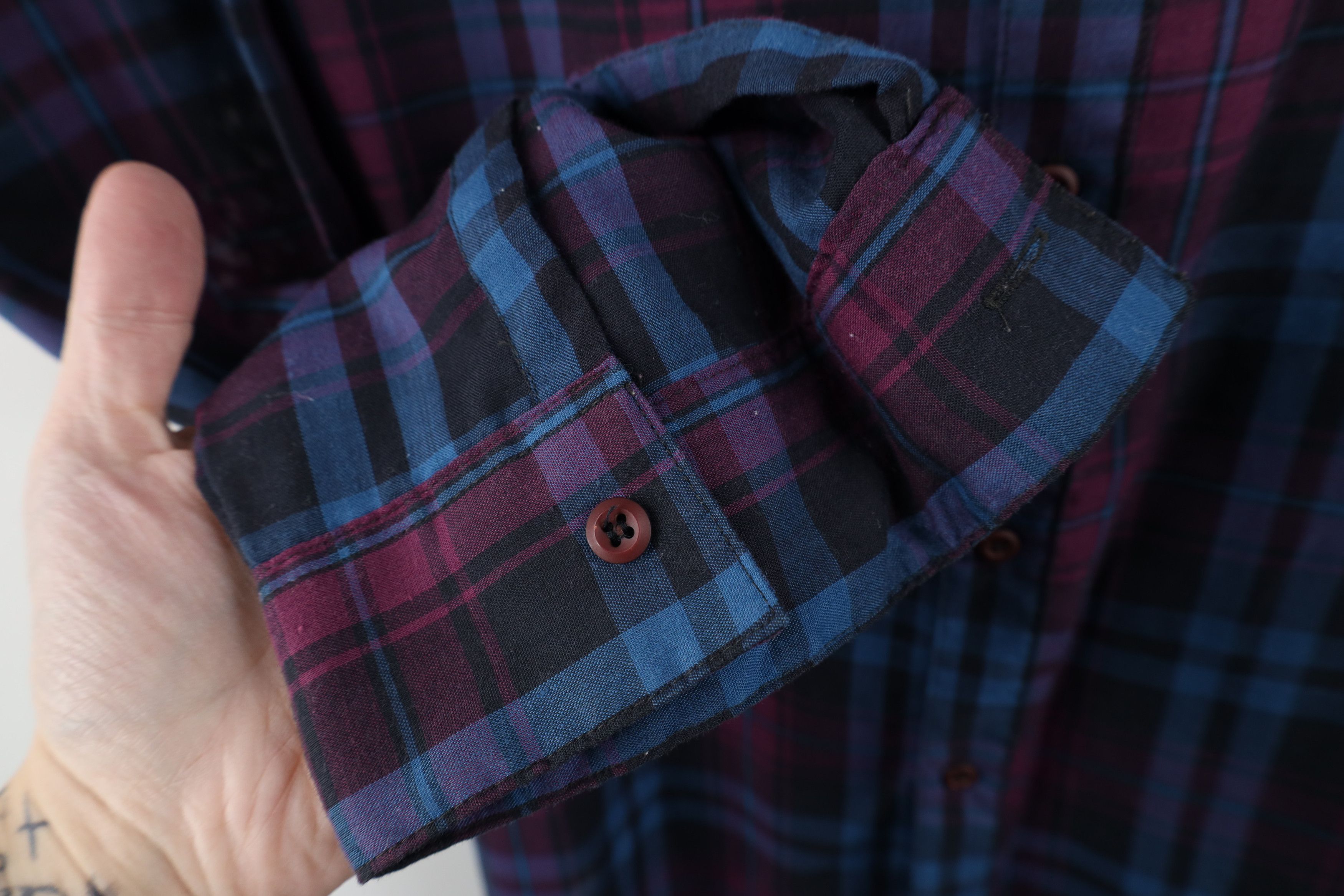 Levi's Vintage 80s Levis Thin Collared Button Down Shirt Plaid Size US L / EU 52-54 / 3 - 4 Thumbnail