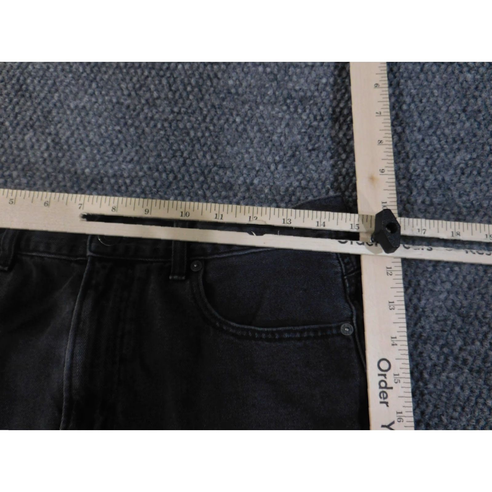 Vintage VINTAGE American Eagle Mom Jeans Womens 8 Short Black High Rise Tapered 90s Style Denim Size 30" / US 8 / IT 44 - 4 Thumbnail