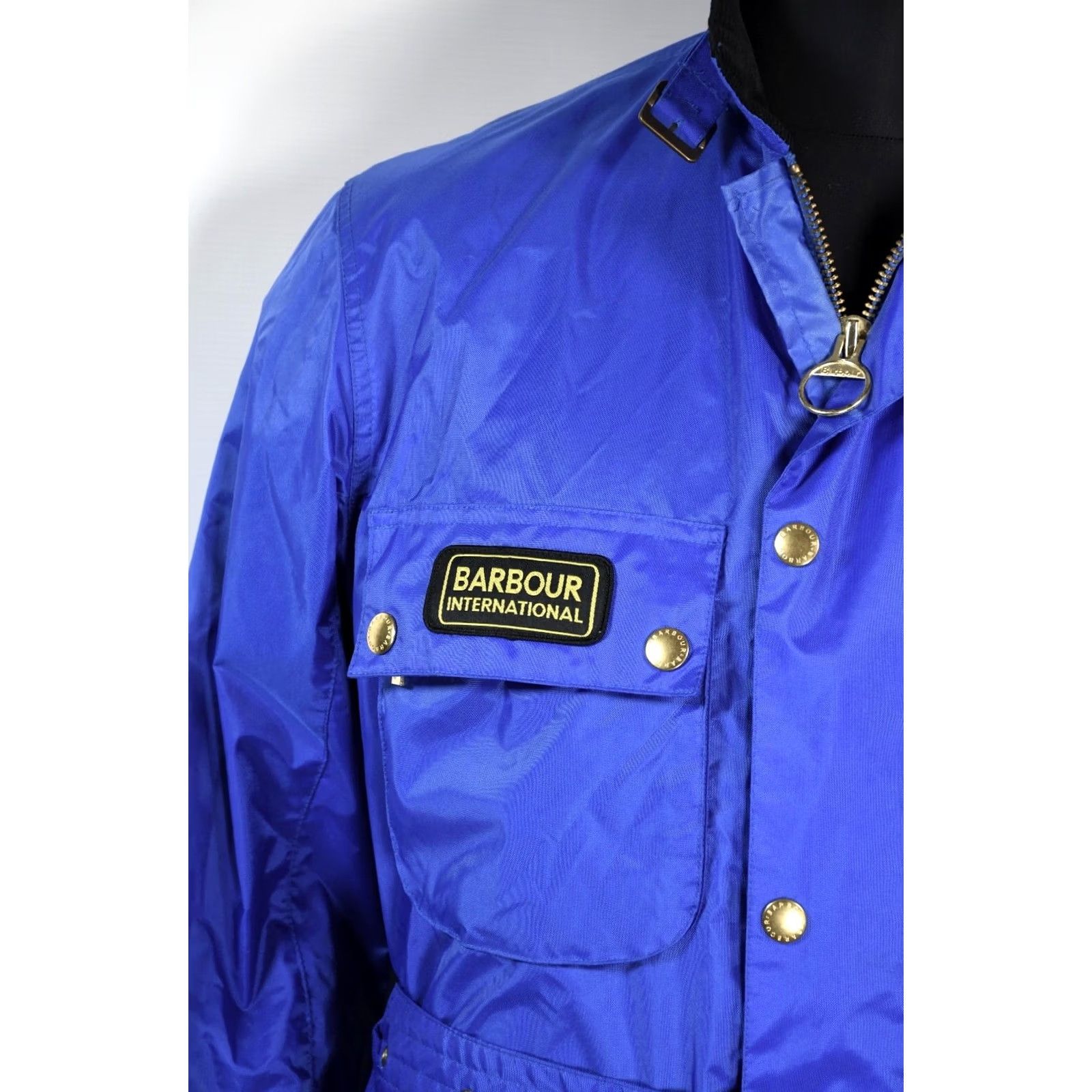 Barbour Barbour Nylon International Jacket Men L Belted Zip Navy Blue 100% Polyamide Solid Vintage: No Size US L / EU 52-54 / 3 - 3 Thumbnail