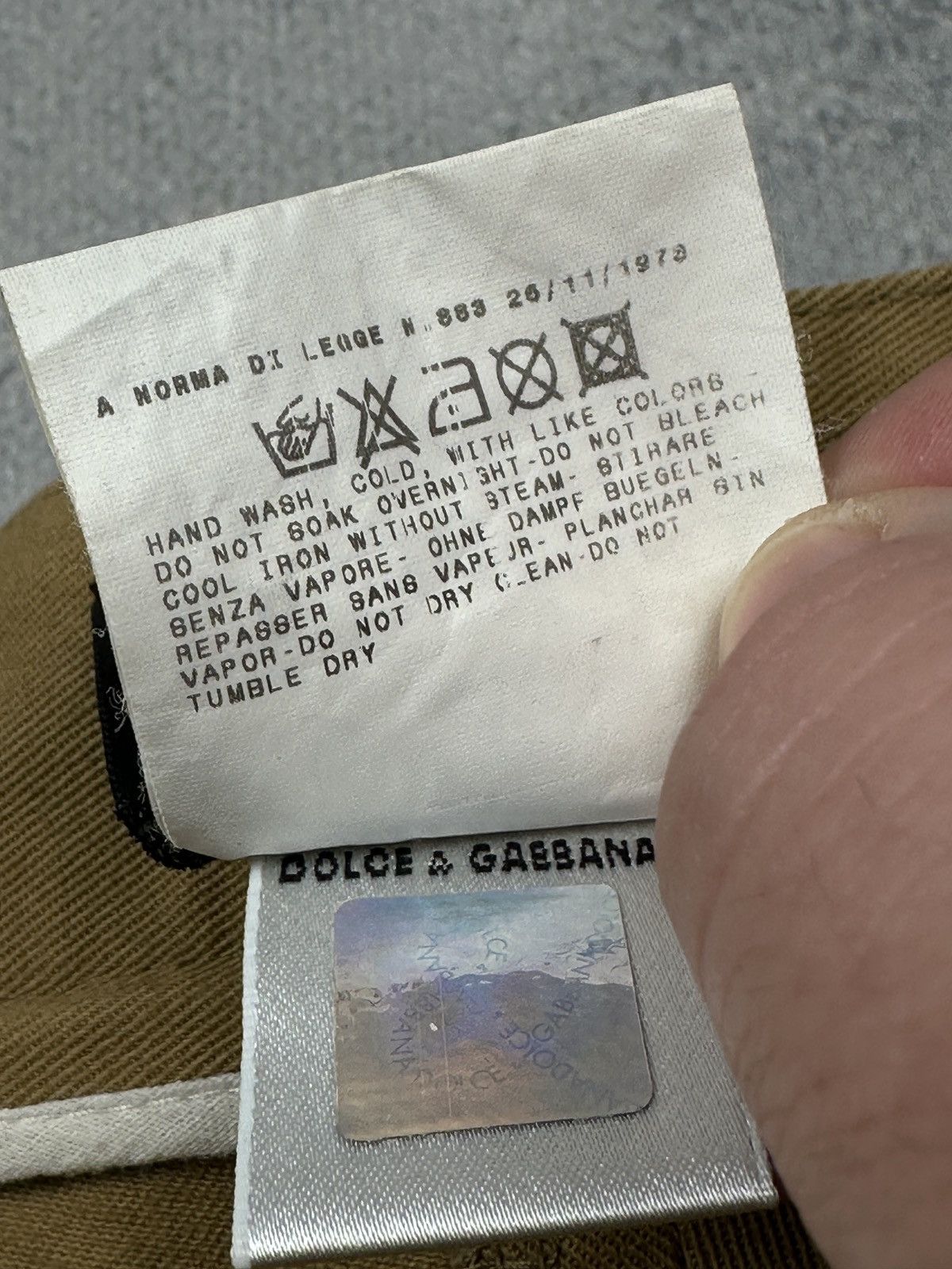 Dolce & Gabbana Vintage D&G Khaki Cotton Cropped Breeches made in Italy Rare Size US 36 / EU 52 - 12 Thumbnail