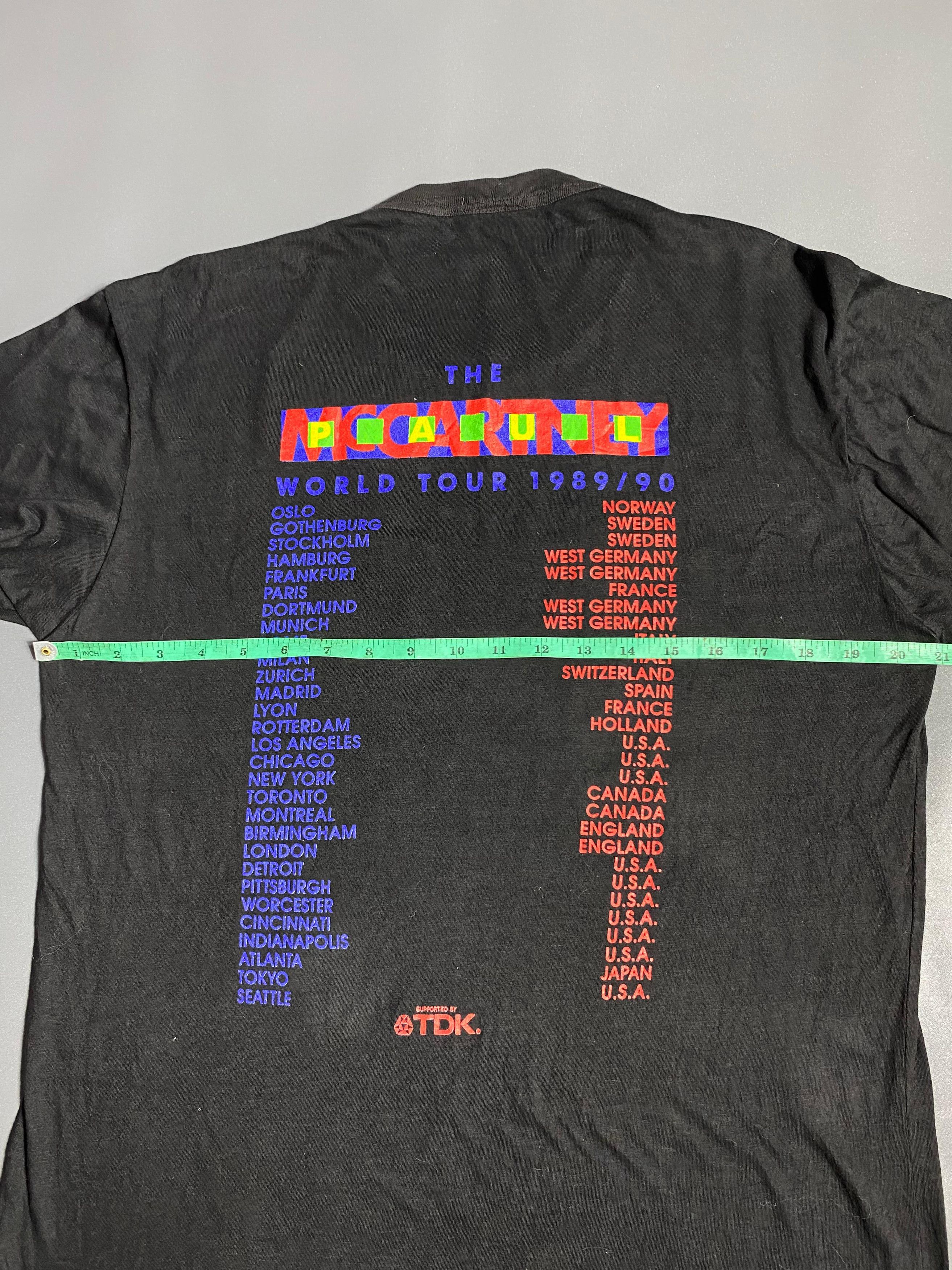 Band Tees Vintage 1989/90 The Paul McCartney World Tour Tshirt Size US L / EU 52-54 / 3 - 7 Thumbnail