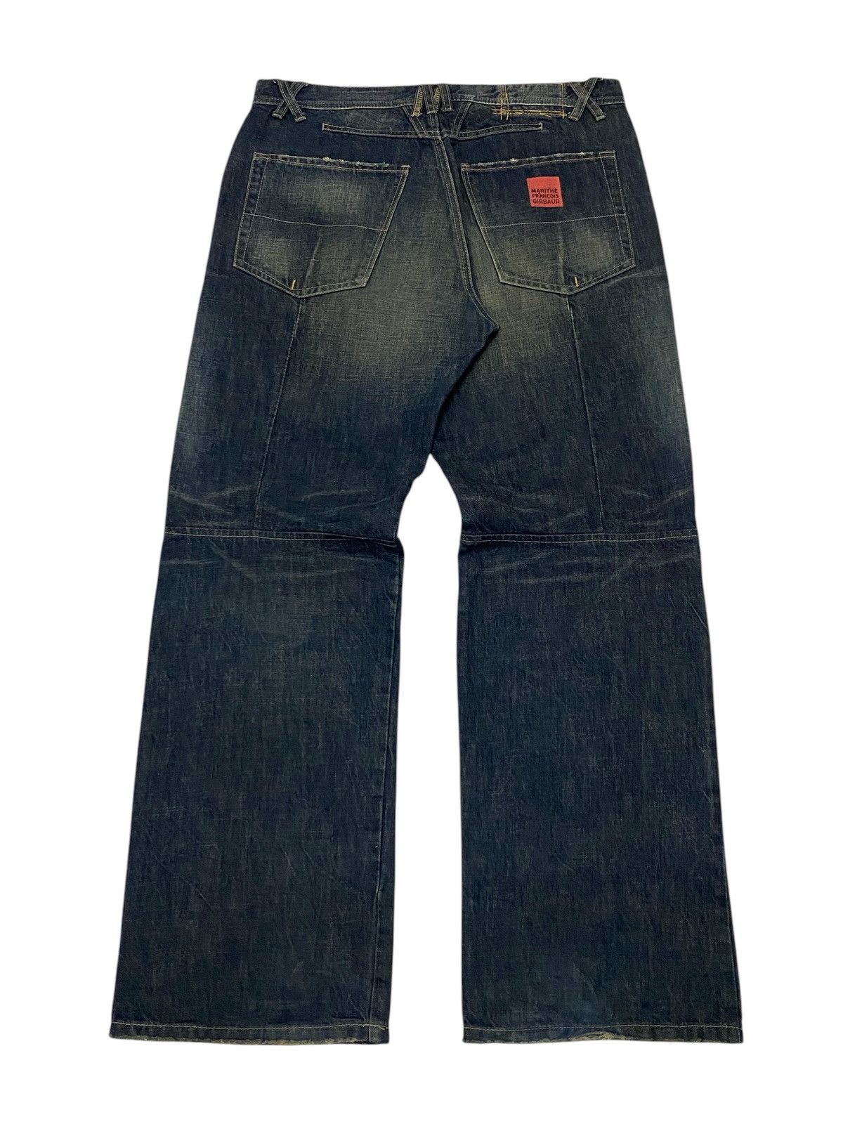 Marithe + Francois Girbaud Marithe Francois Girbaud Distressed Wide Leg Denim Pants Size US 36 / EU 52 - 3 Thumbnail