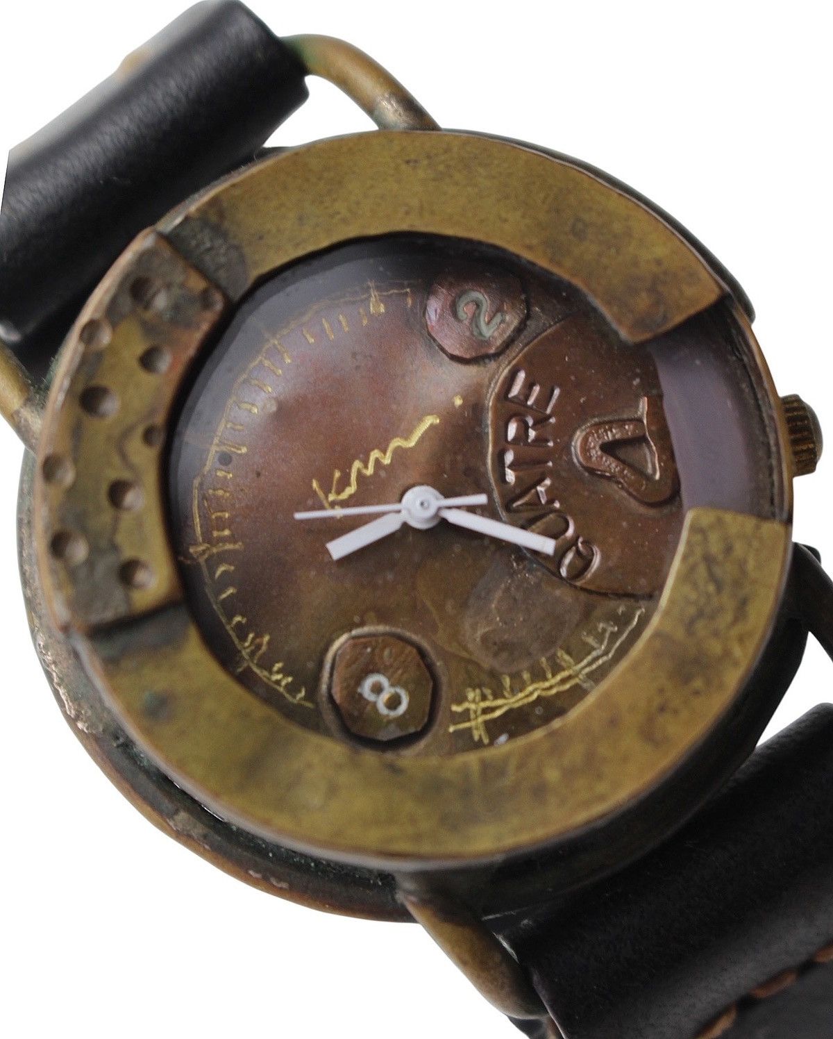 Vintage 2000S JAPANESE HANDMADE STEAMPUNK “QUATRE” BRONZE WATCH Size ONE SIZE - 2 Thumbnail