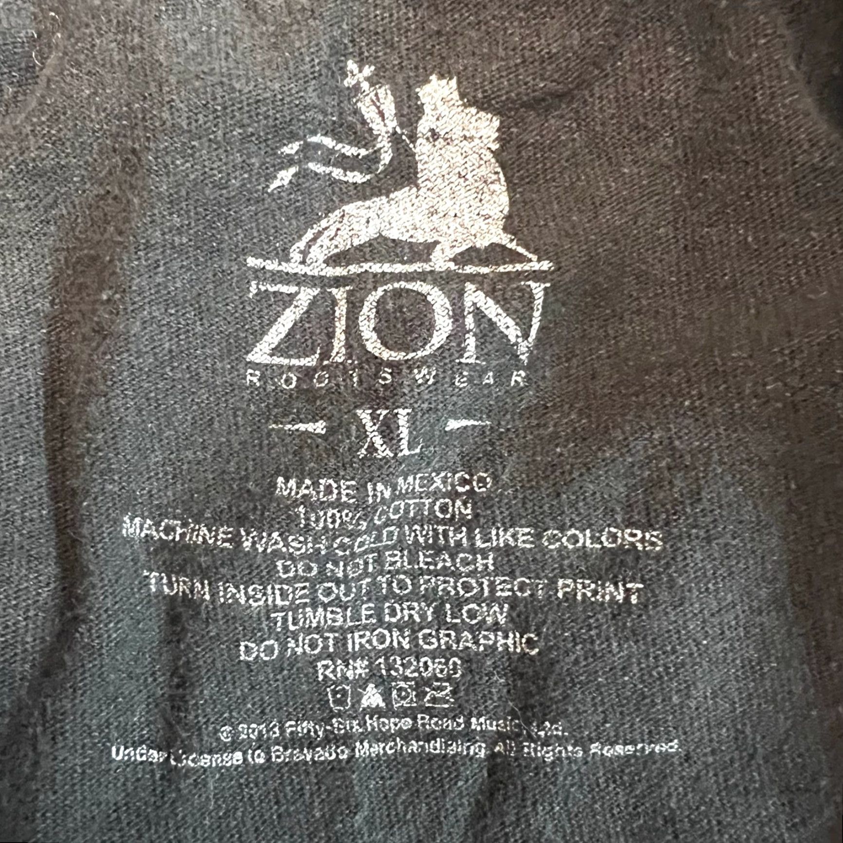 Vintage Bob Marley T Shirt Black Mens Size XL Zion Tag Graphic Tee Size US XL / EU 56 / 4 - 4 Thumbnail