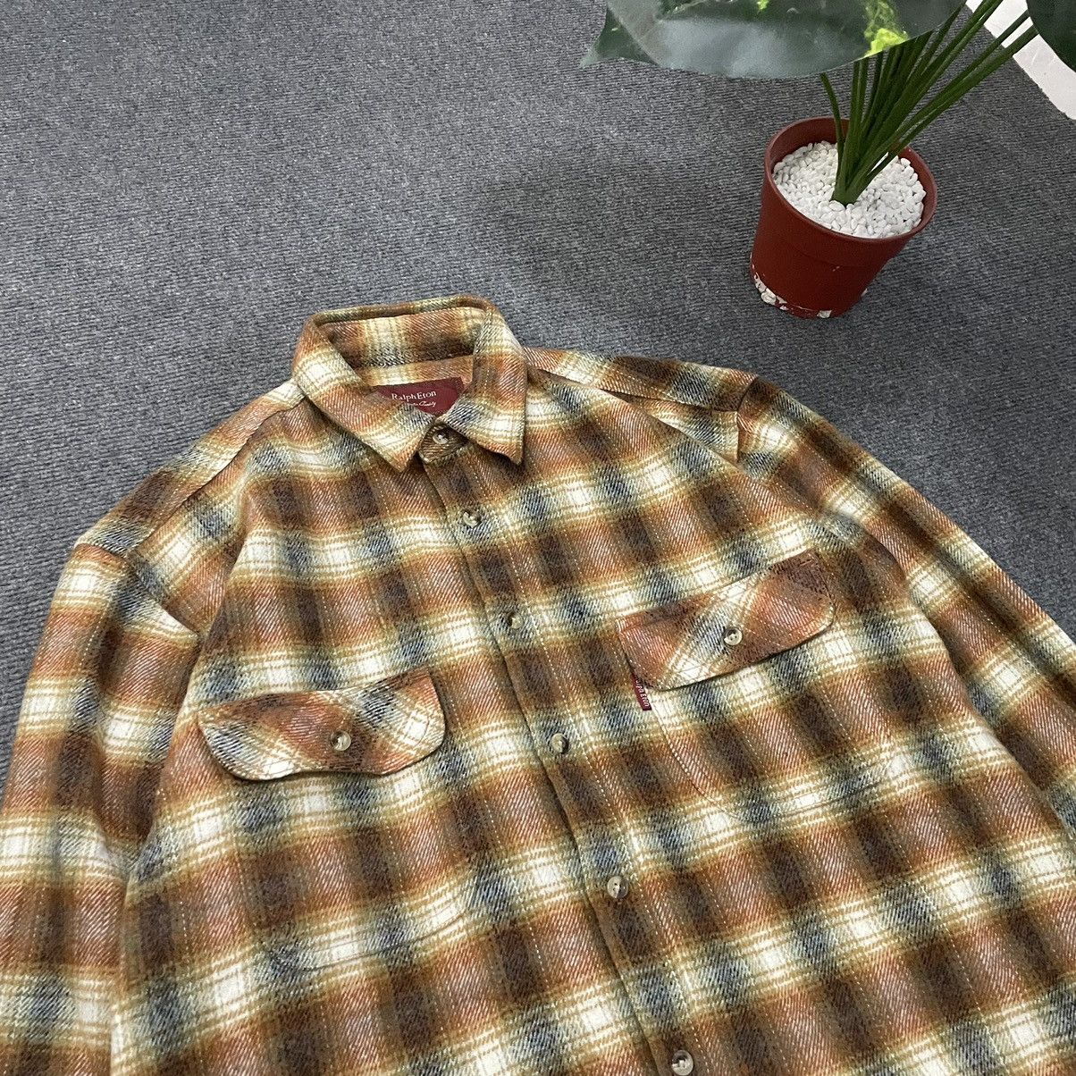 If Six Was Nine × Japanese Brand × Le Grande Bleu (L.G.B.) Ralph Eton Plaid Checkered Button Ups LGB Hideto Hide Style Size US M / EU 48-50 / 2 - 2 Thumbnail
