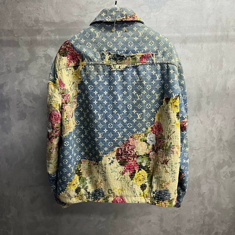 Louis Vuitton Louis Vuitton Blue Logo printed patchwork long-sleeved den Size US M / EU 48-50 / 2 - 5 Thumbnail