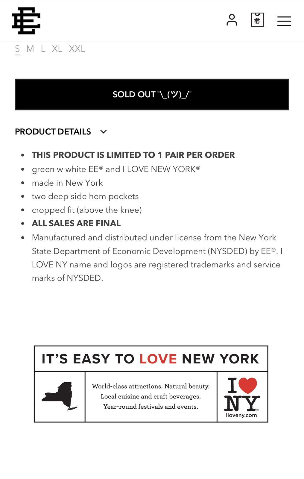 Eric Emanuel Eric Emanuel I Love New York Shorts Large Size US 34 / EU 50 - 12 Thumbnail