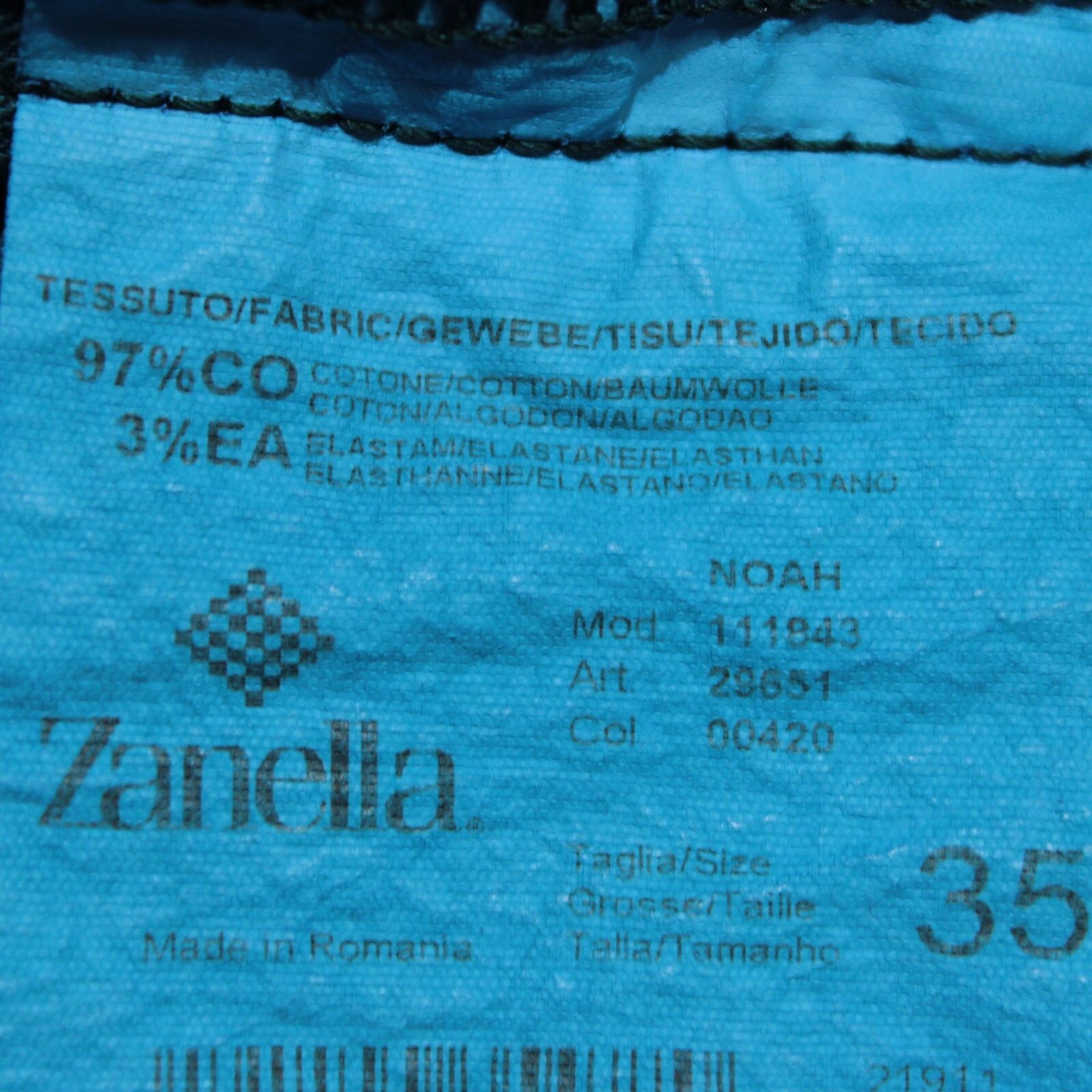 Zanella New with tags Chino Size 35 US In Blue