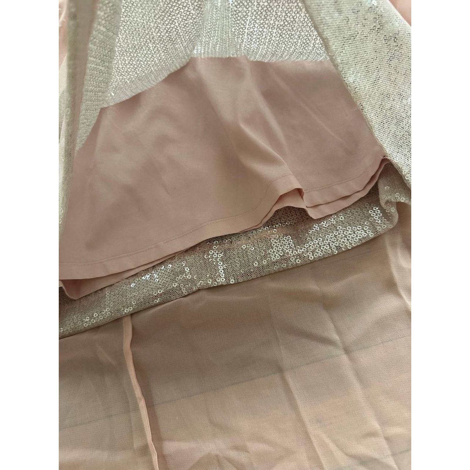 Addaptation Japan Aidan Mattox Pink Sequins Pleated Mini Dress Size 2 A000974 Size XS / US 0-2 / IT 36-38 - 8 Thumbnail