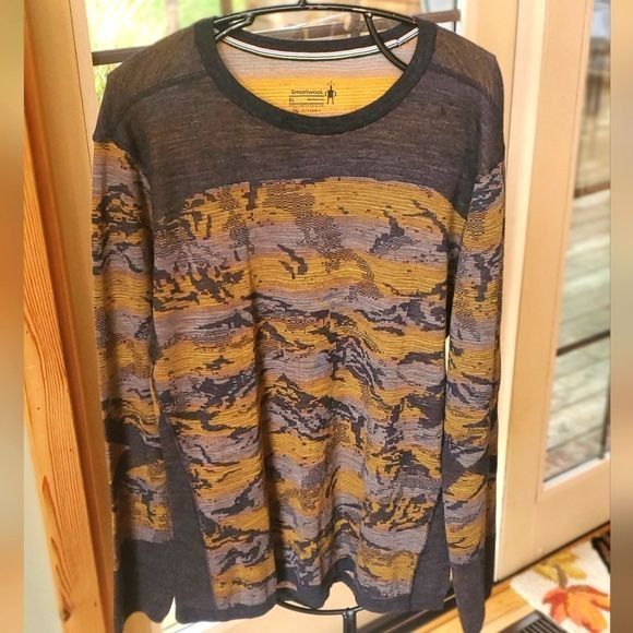 Vintage Smartwool Intraknit Thermal CRW Honey Gold Mountain Long Slv Size US XL / EU 56 / 4 - 1 Thumbnail