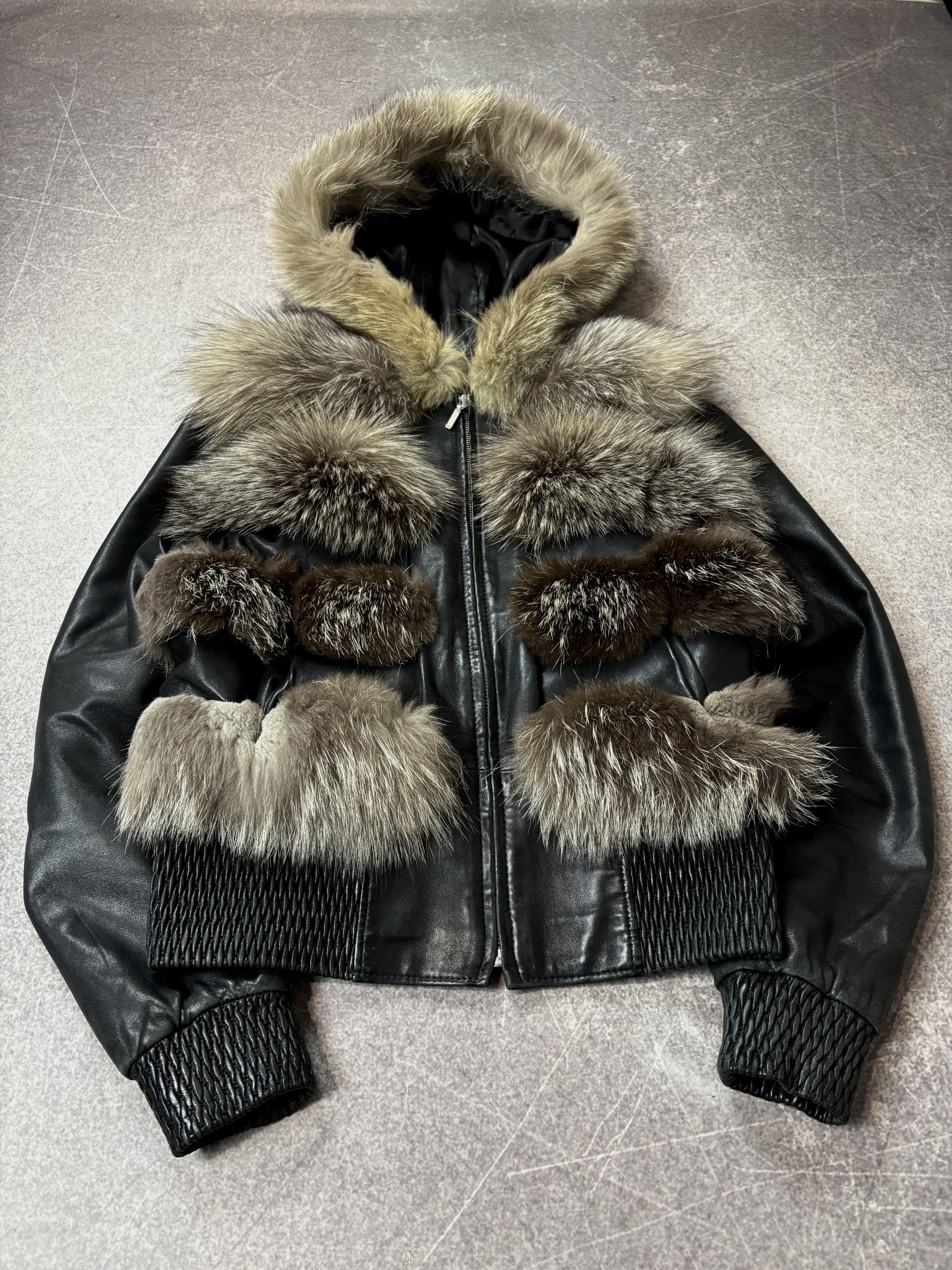 Tornado Mart JAPANESE RICK OWENS TYPE! RARE FUR/LEATHER BOMBER JACKET Size US S / EU 44-46 / 1 - 1 Thumbnail