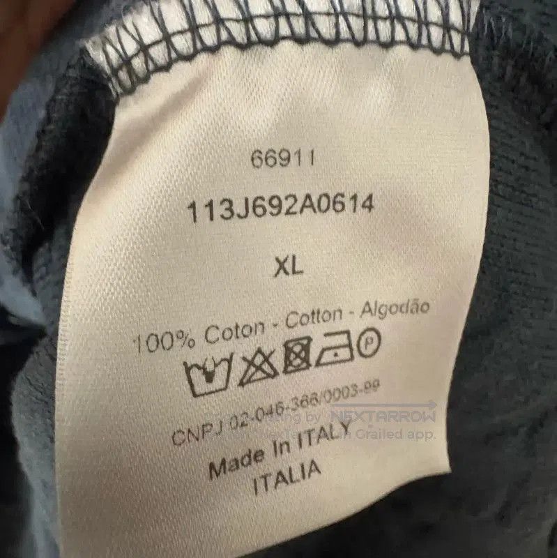 Dior Dior Men's XL Charcoal Cotton T-Shirt . Size US XL / EU 56 / 4 - 4 Thumbnail