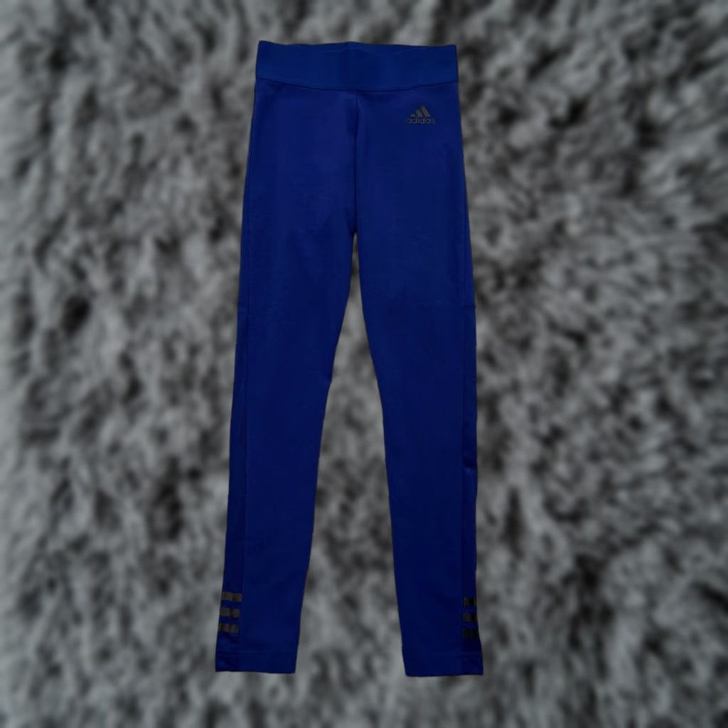 Adidas Adidas Leggings XS Activewear Women Regular Ankle Blue Reflective Breathable Stretch Yoga Running Gym Training Size 26" / US 2 / IT 38 - 1 Thumbnail