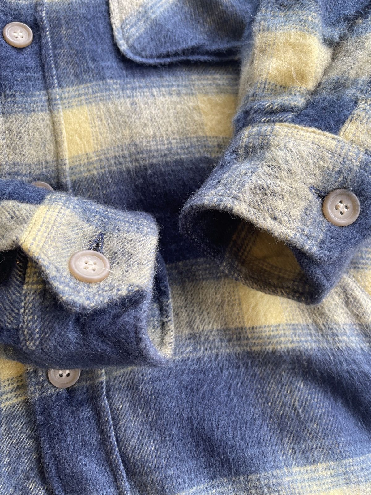 Flannel Vintage 90s Sand Beige Quilted Flannel Jacket Size US M / EU 48-50 / 2 - 8 Thumbnail