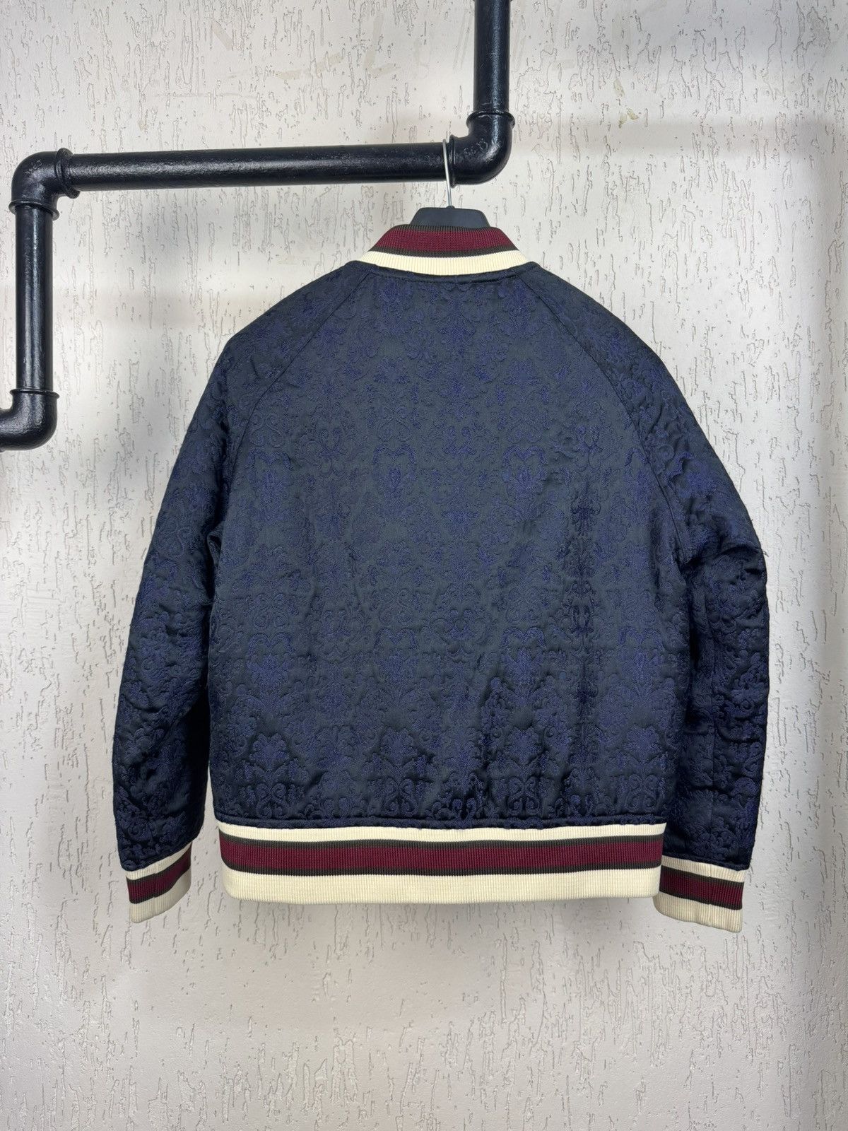 Designer × Sandro Sandro Floral Embroidery Stripped Trim Bomber Jacket Size S / US 4 / IT 40 - 8 Thumbnail