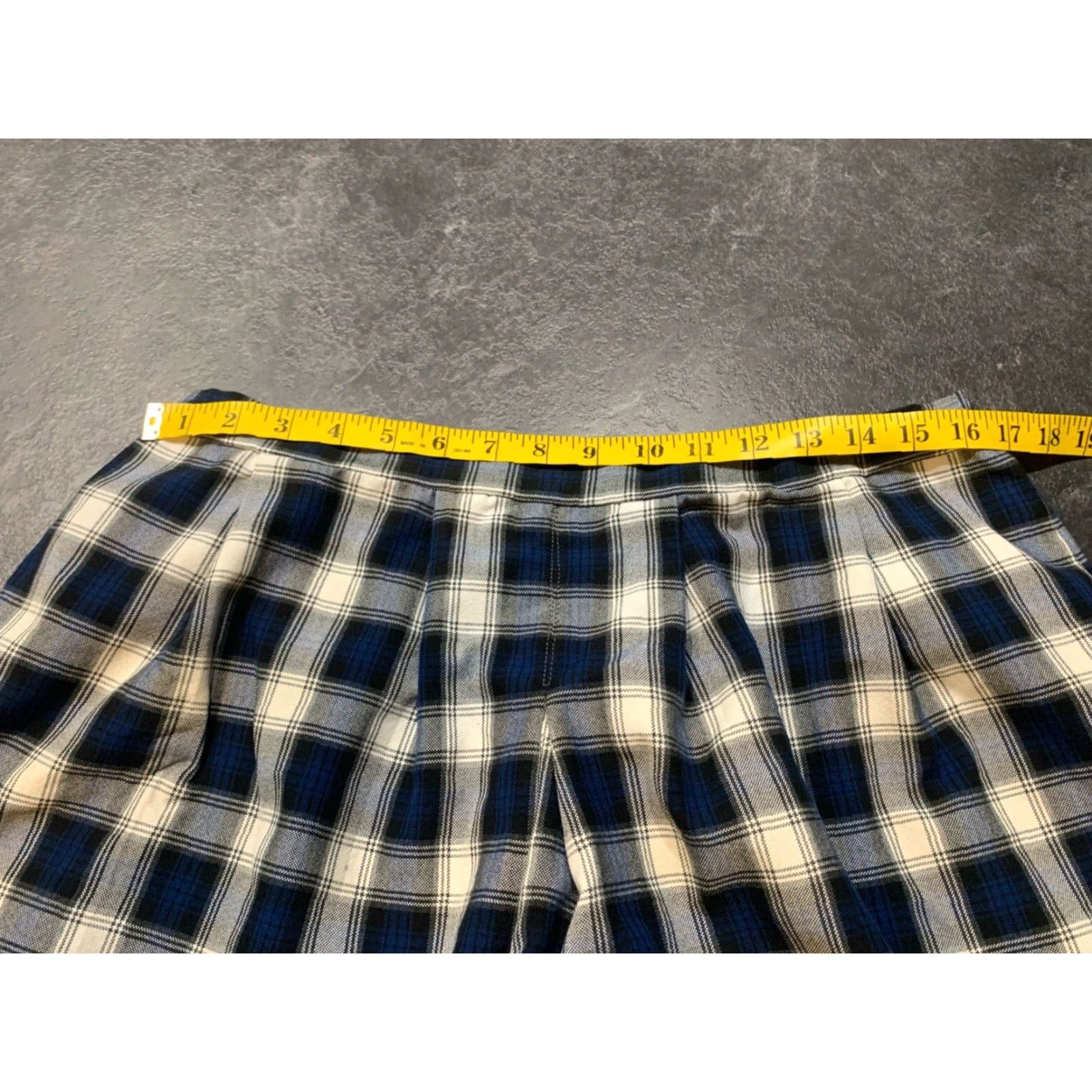 Parker Parker Uniform Skort Teens Size 18.5 Blue Black Gray White Plaid Pleated Size 40" / US 18 - 4 Thumbnail