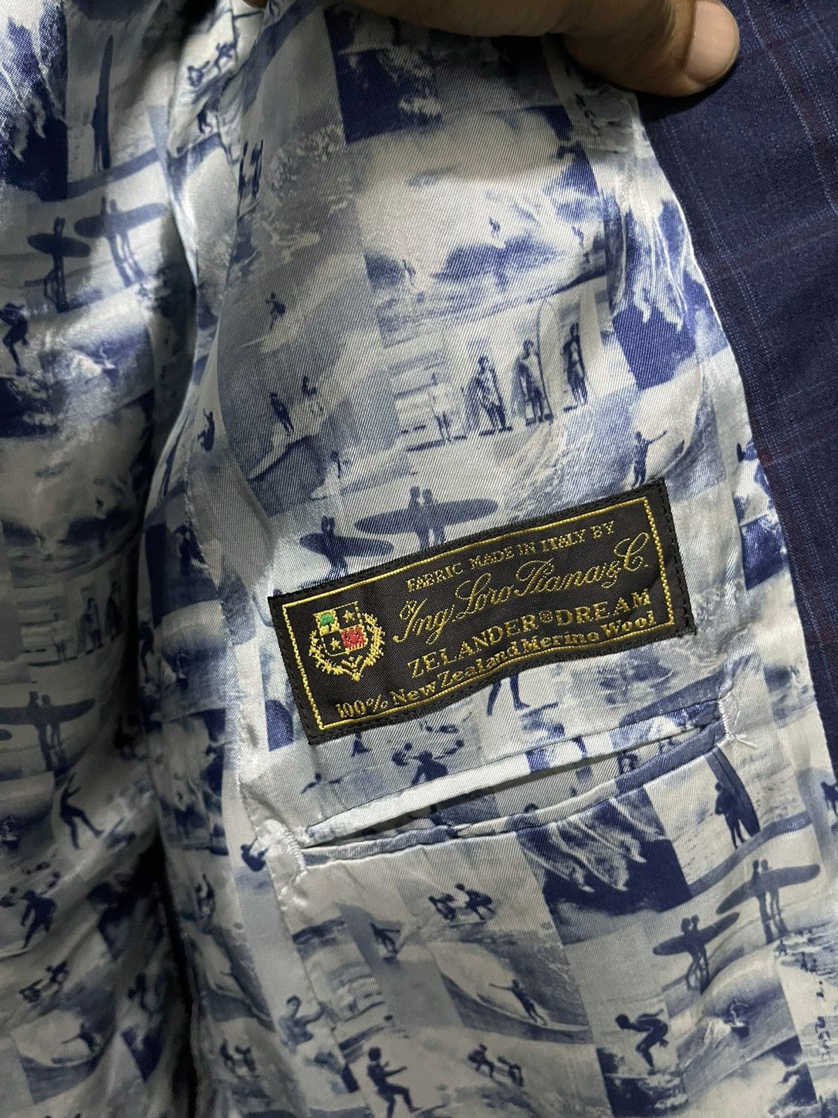 Loro Piana 90s LORO PIANA MOTS PLAID WOOL BLAZZER RARE DESIGN Size US M / EU 48-50 / 2 - 12 Thumbnail
