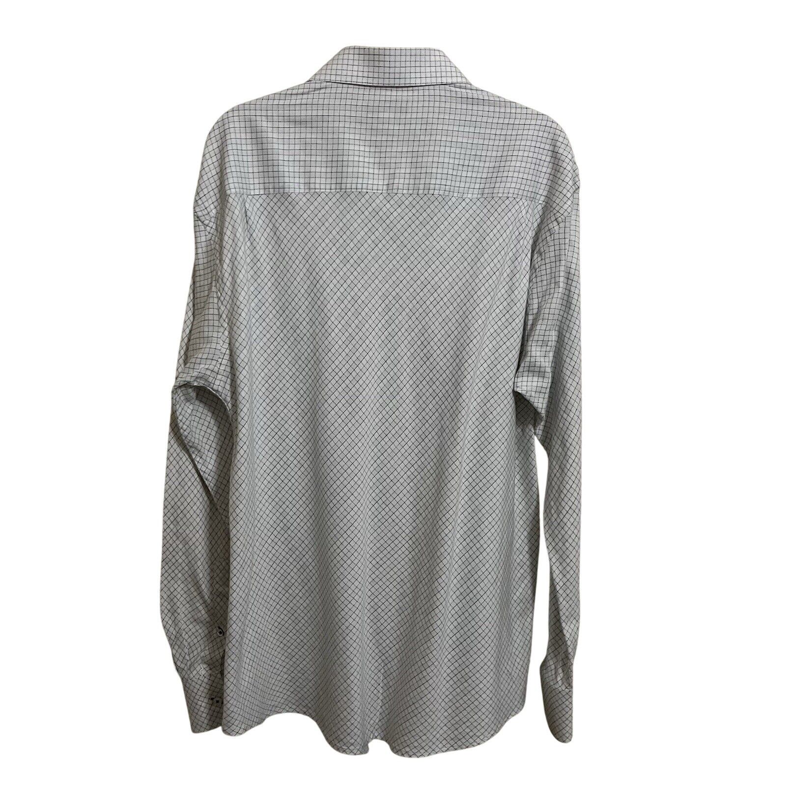 Other Linea Dome Chemise | White Windowpane Long Sl Shirt 16.5 Size US L / EU 52-54 / 3 - 5 Thumbnail