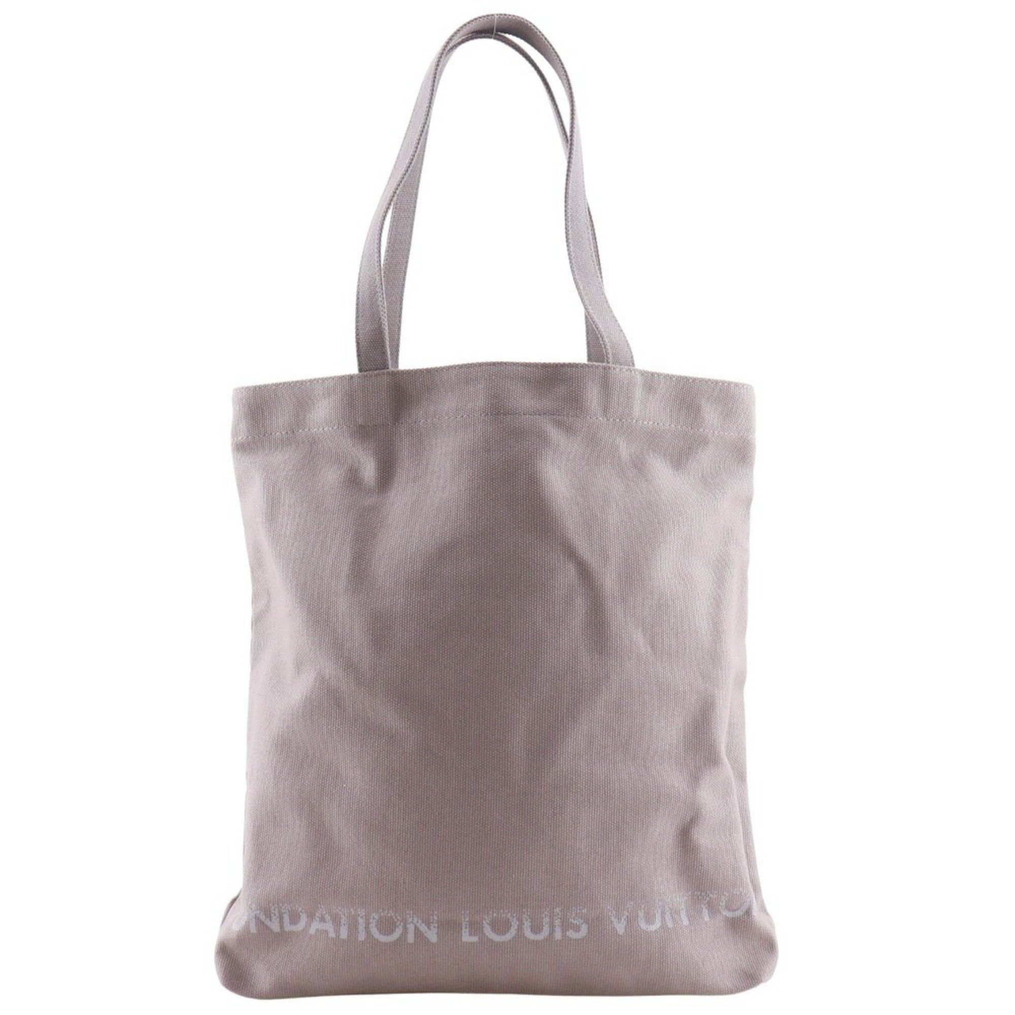 Louis Vuitton Louis Vuitton Fondation Paris Tote Bag, Museum Exclusive, Dove Gray Canvas, A4, Unisex Size ONE SIZE - 1 Thumbnail