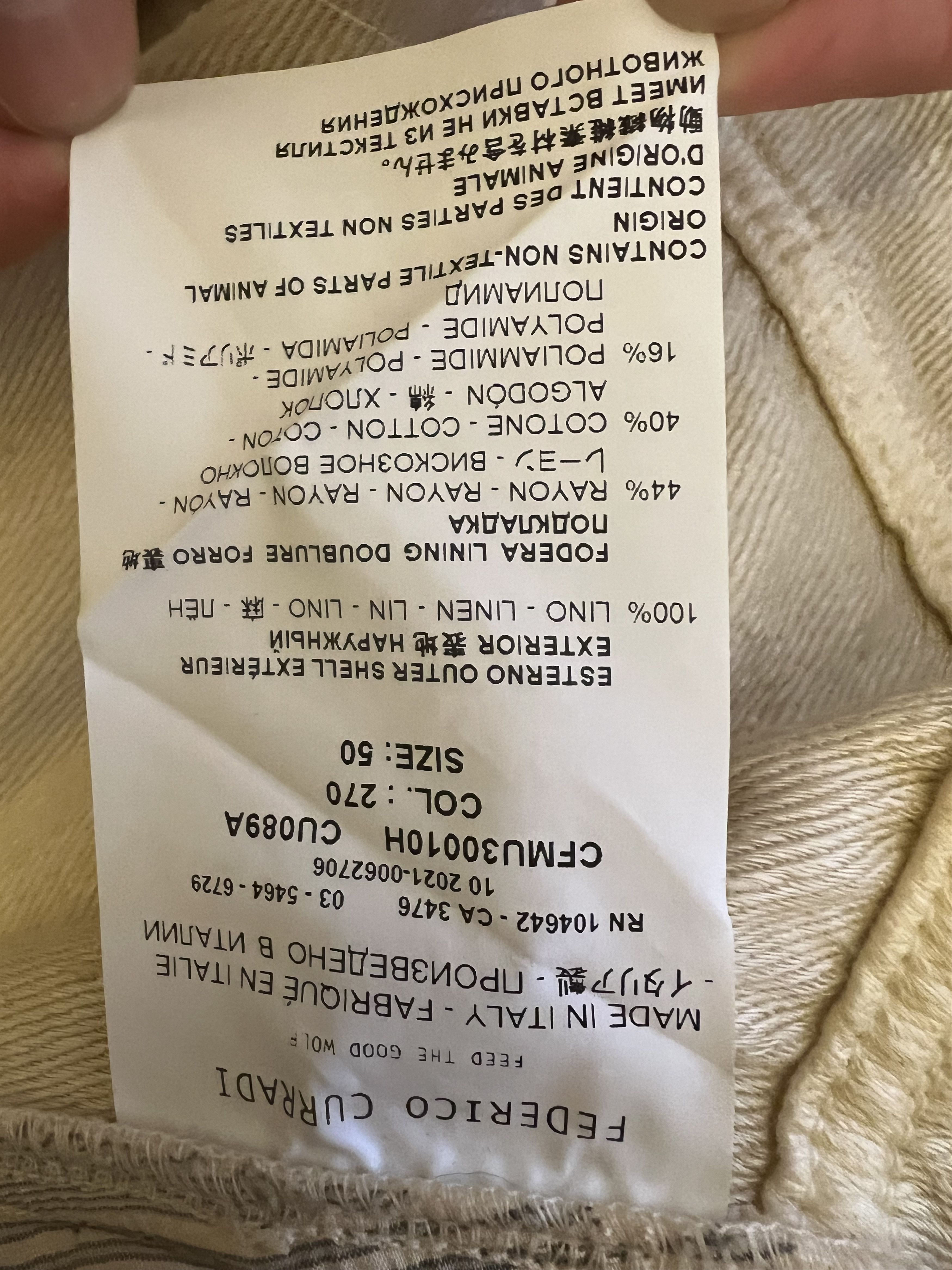 Federico Curradi Suit Blazer+Bermuda Linen Degradè Size 42R - 11 Thumbnail