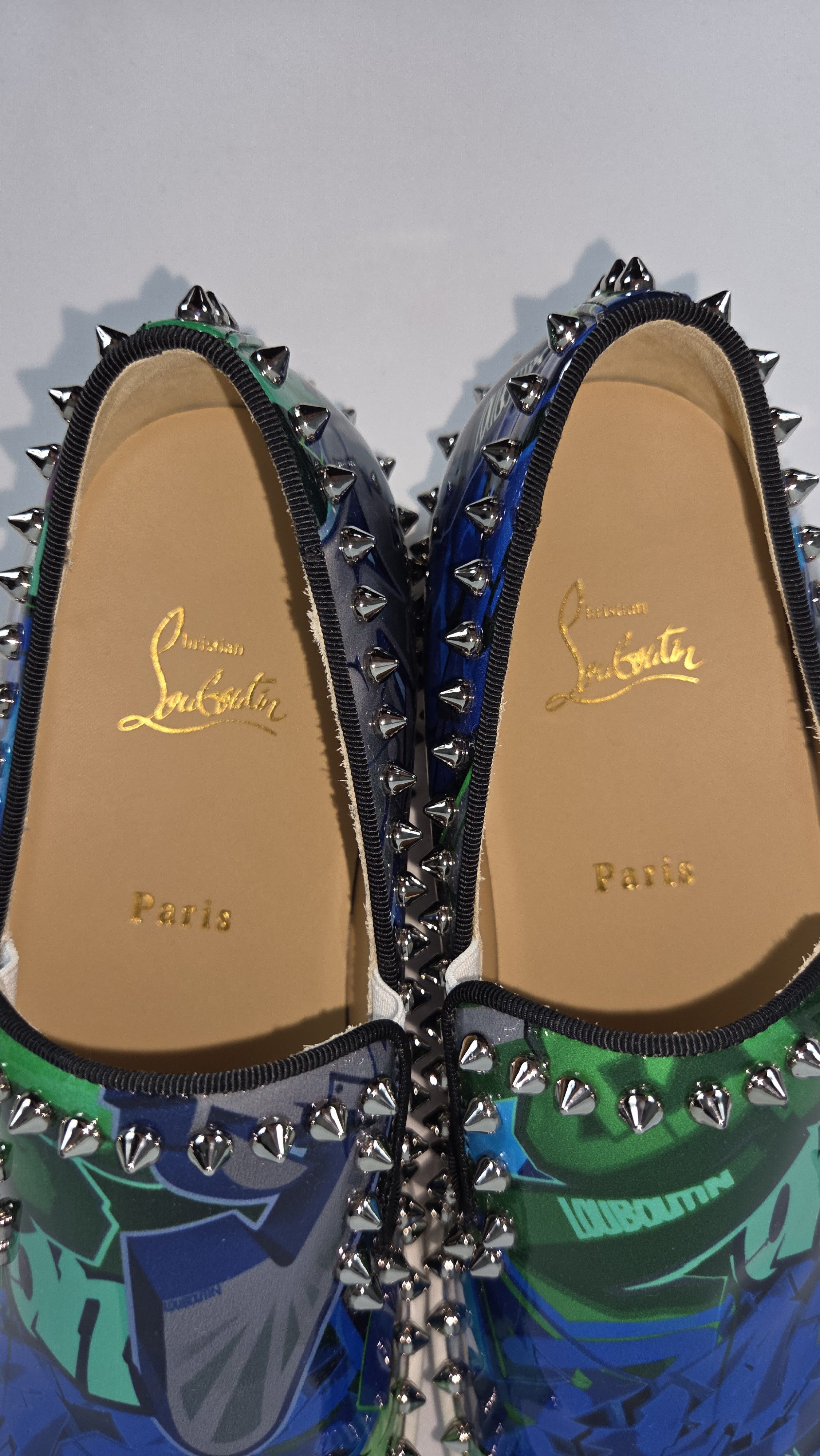Christian Louboutin Pik Boat Spike Flat Pat Metrograf Slip-on Sneakers Size US 10 / EU 43 - 5 Thumbnail