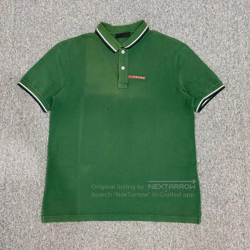 Prada Prada Green Cotton Men's Polo Shirt. Size US L / EU 52-54 / 3 - 1 Thumbnail