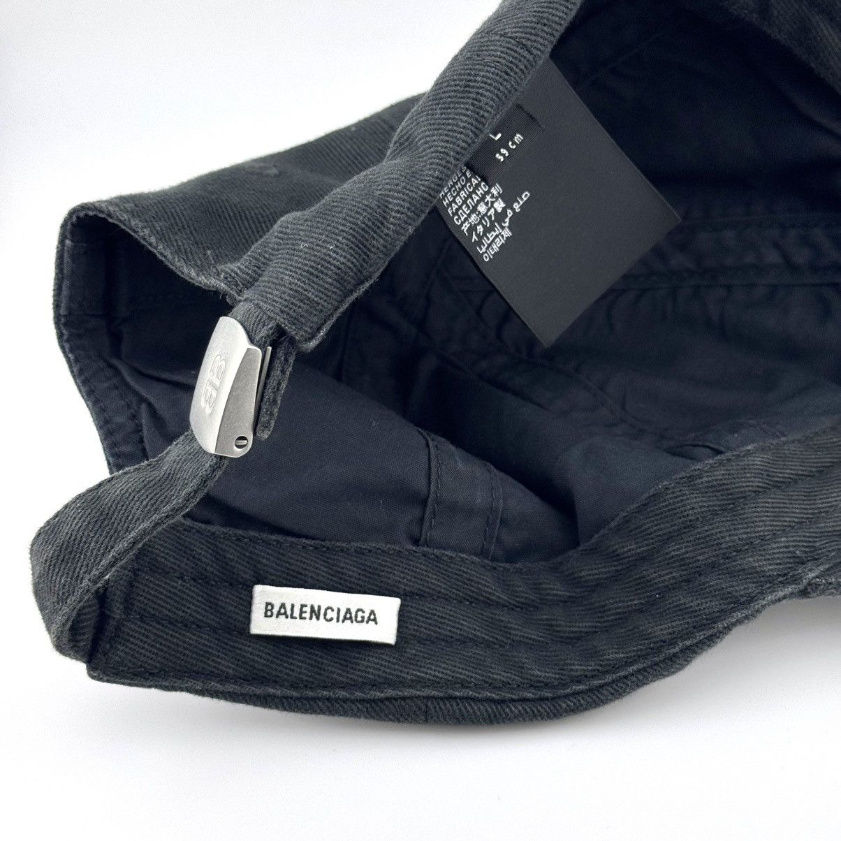 Balenciaga SS23 Balenciaga Diagonal Logo Embroidered Distressed Hat Size ONE SIZE - 6 Thumbnail